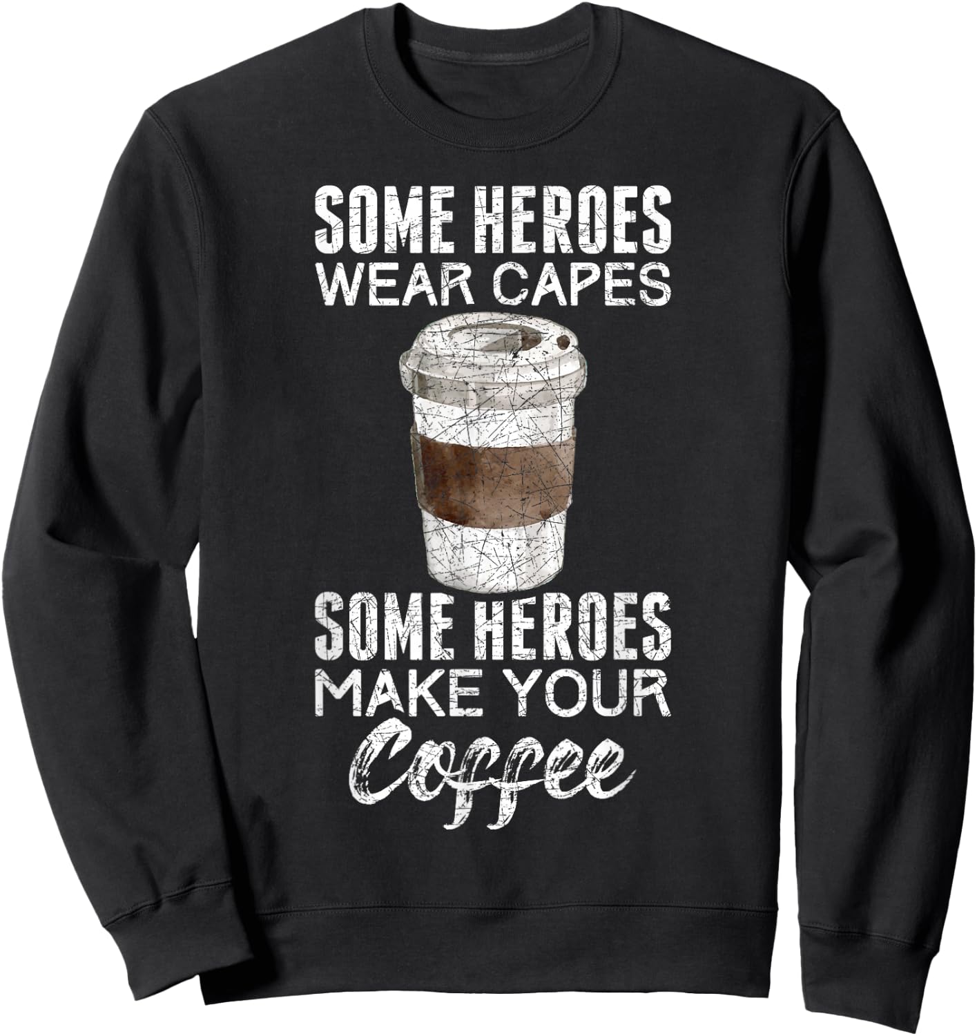 Funny Coffeemaker Coffee Lover Gift Barista Sweatshirt - Sweatshirt | Black