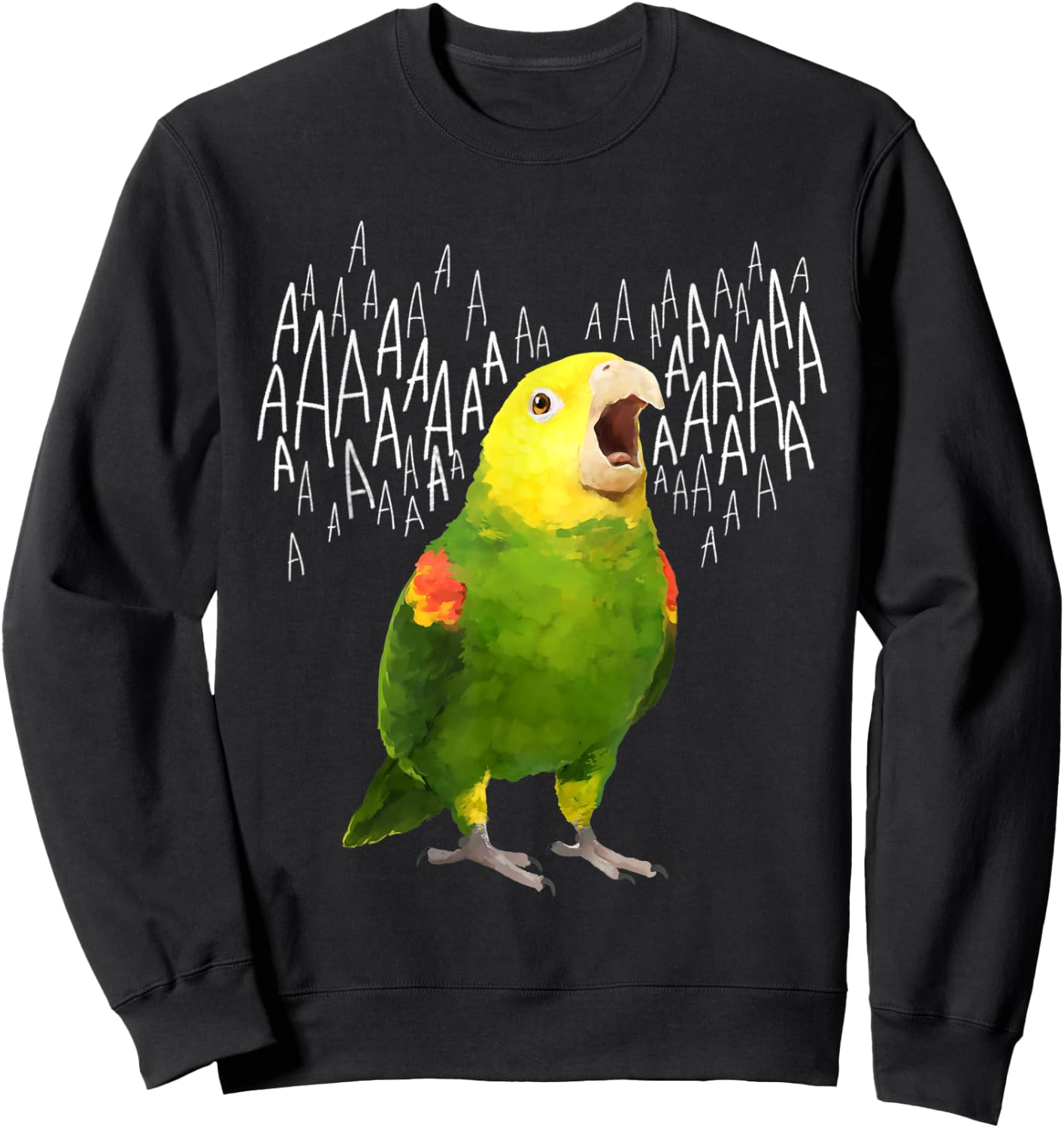 Screaming Amazon Parrot Sweatshirt - Sweatshirt | Black