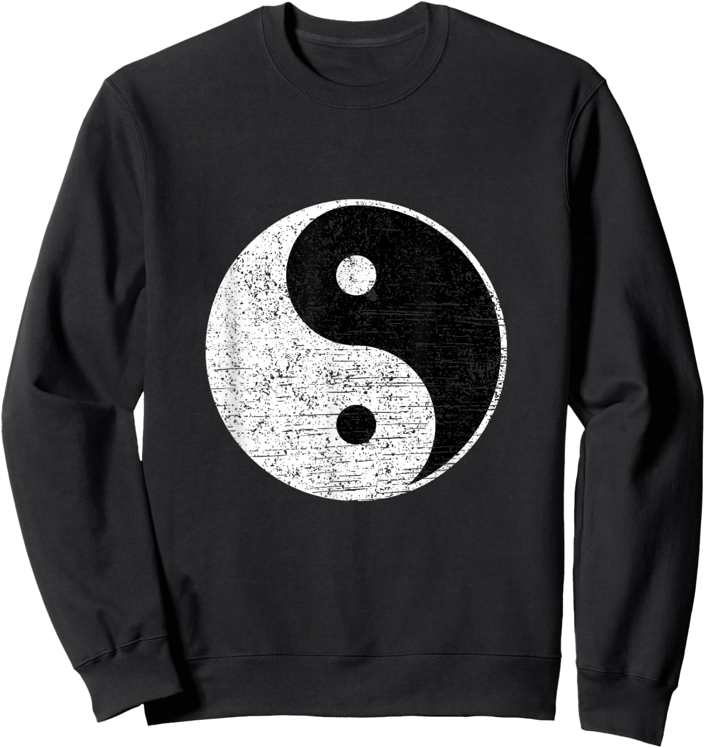 Yin And Yang Black White Abstract Asian Art Style Yoga Gift Sweatshirt - Sweatshirt | Black