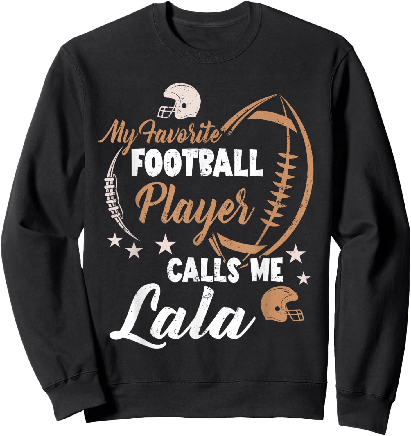 My Favorite Football Player Calls Me Lala Family Matching Sweatshirt - Sweatshirt | Black