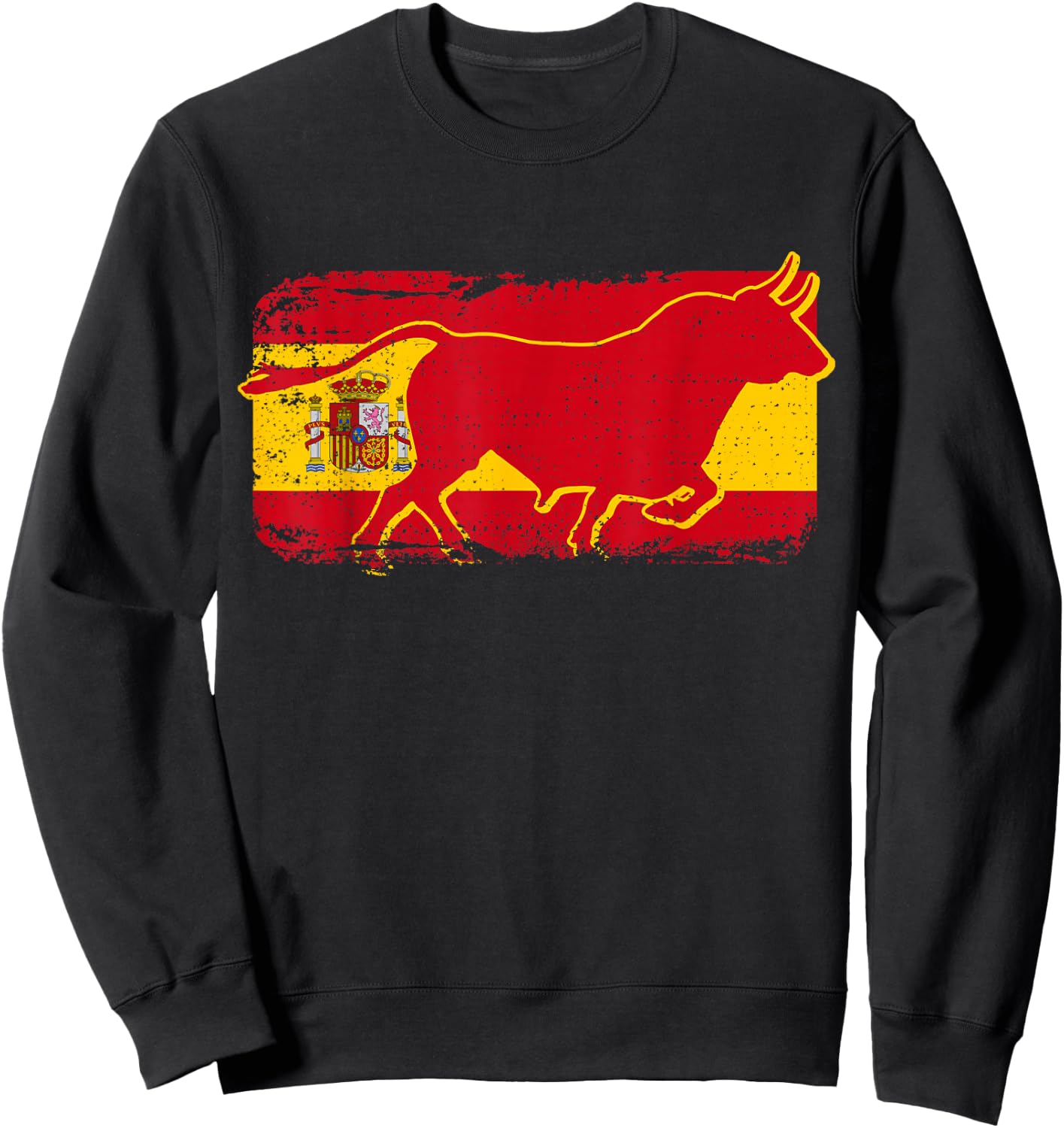 Spain Espana Flag Taurus Football Fan Souvenir Gift Sweatshirt - Sweatshirt | Black
