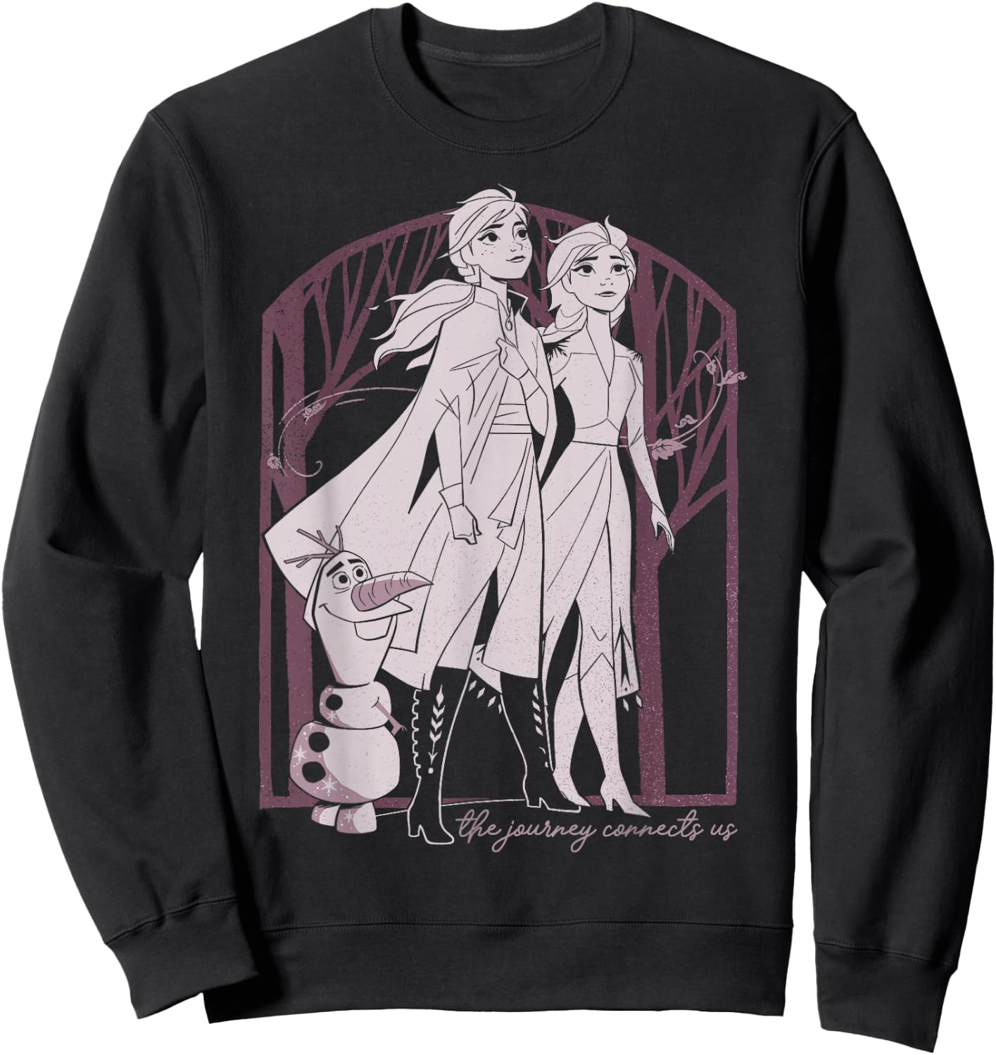 Disney Frozen 2 Elsa Anna Olaf The Journey Connects Us Sweatshirt - Sweatshirt | Black