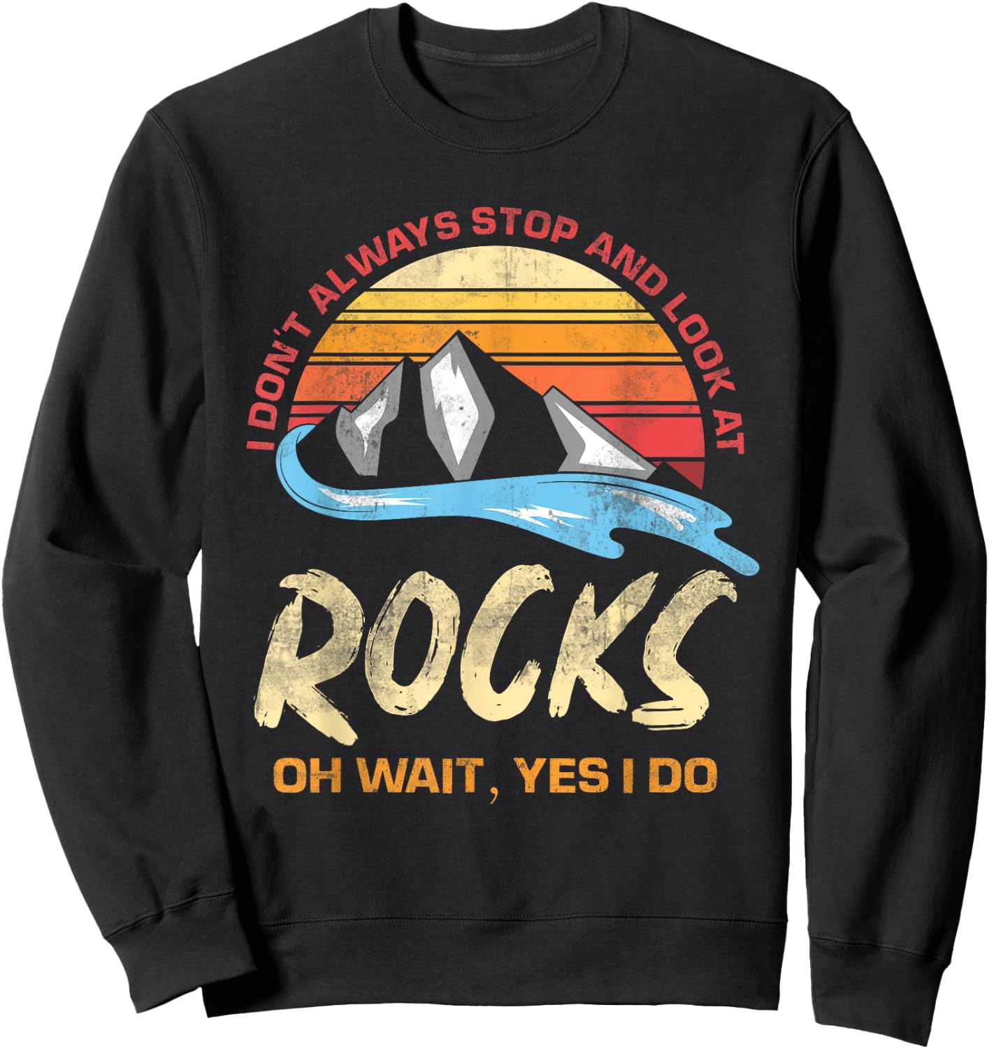 Retro Science Nerd Rock Collector Gift Funny Geology Sweatshirt - Sweatshirt | Black