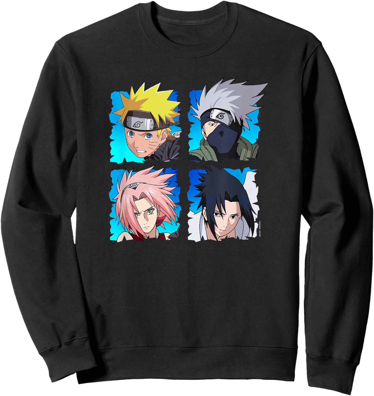 Naruto Shippuden 4 Heads Sweatshirt - Sweatshirt | Black