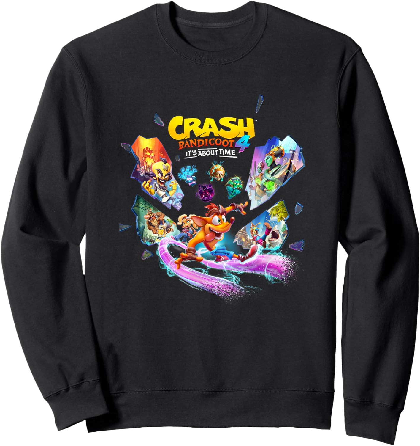 Crash Bandicoot 4: It's About Time Island Shards Game Poster Sweatshirt - Sweatshirt | Black