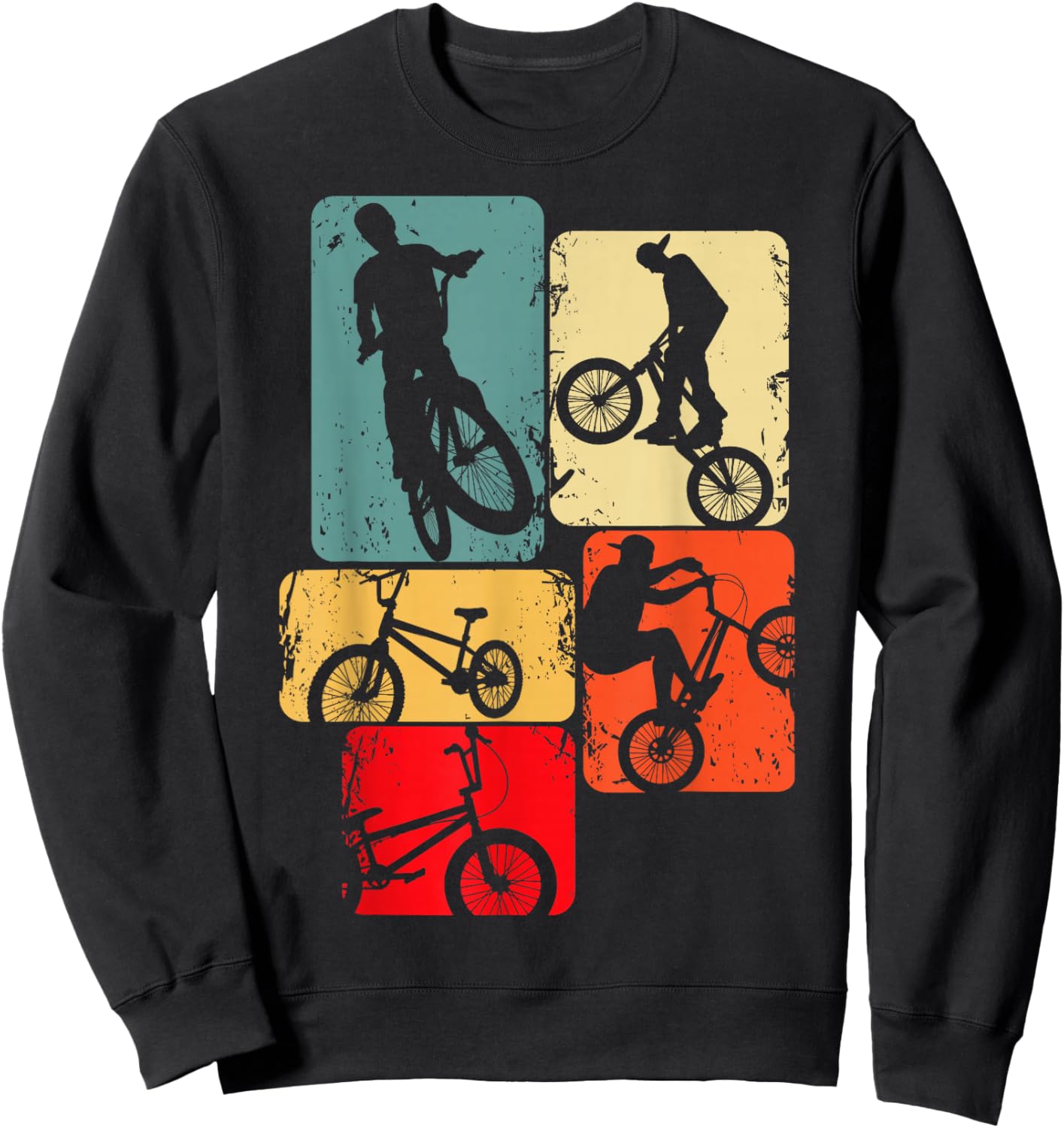 BMX & Freestyler für Kinder & Teenager, , Schwarz, Kurzarm, S (Kleinkind), Klassische Passform, Retro, Sport, Kinder, Weihnachten, Geburtstag Sweatshirt - Sweatshirt | Black