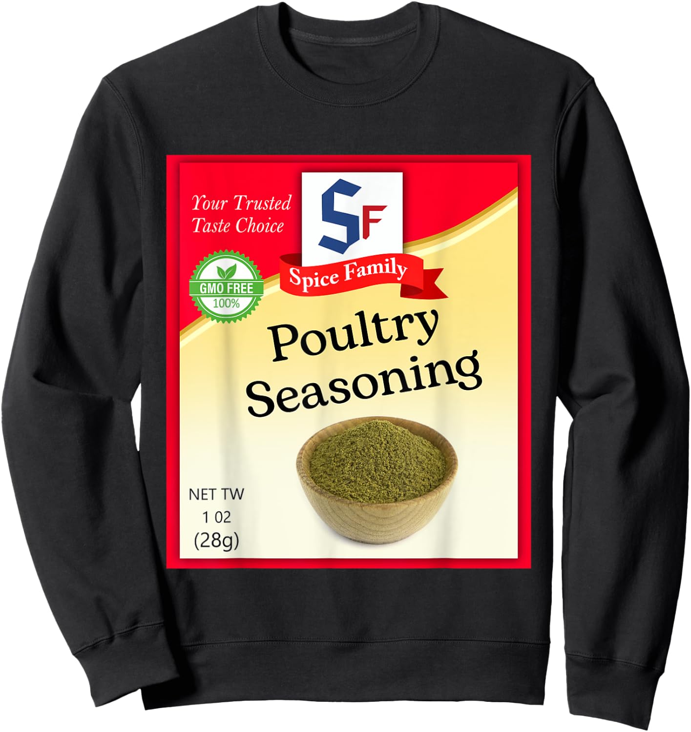 Poultry Seasoning Condiment Costume Holiday Spice Costumes Sweatshirt - Sweatshirt | Black