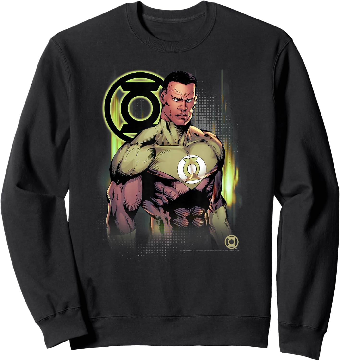 DC Comics Justice League Green Lantern Fierce Warrior Sweatshirt - Sweatshirt | Black