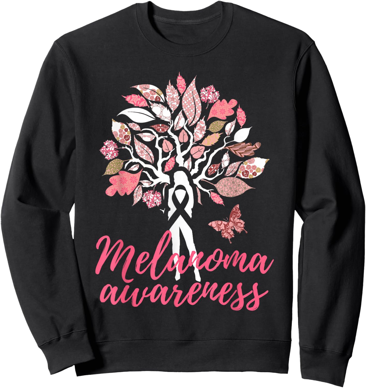 Melanoma Awareness Skin Cancer Sweatshirt - Sweatshirt | Black