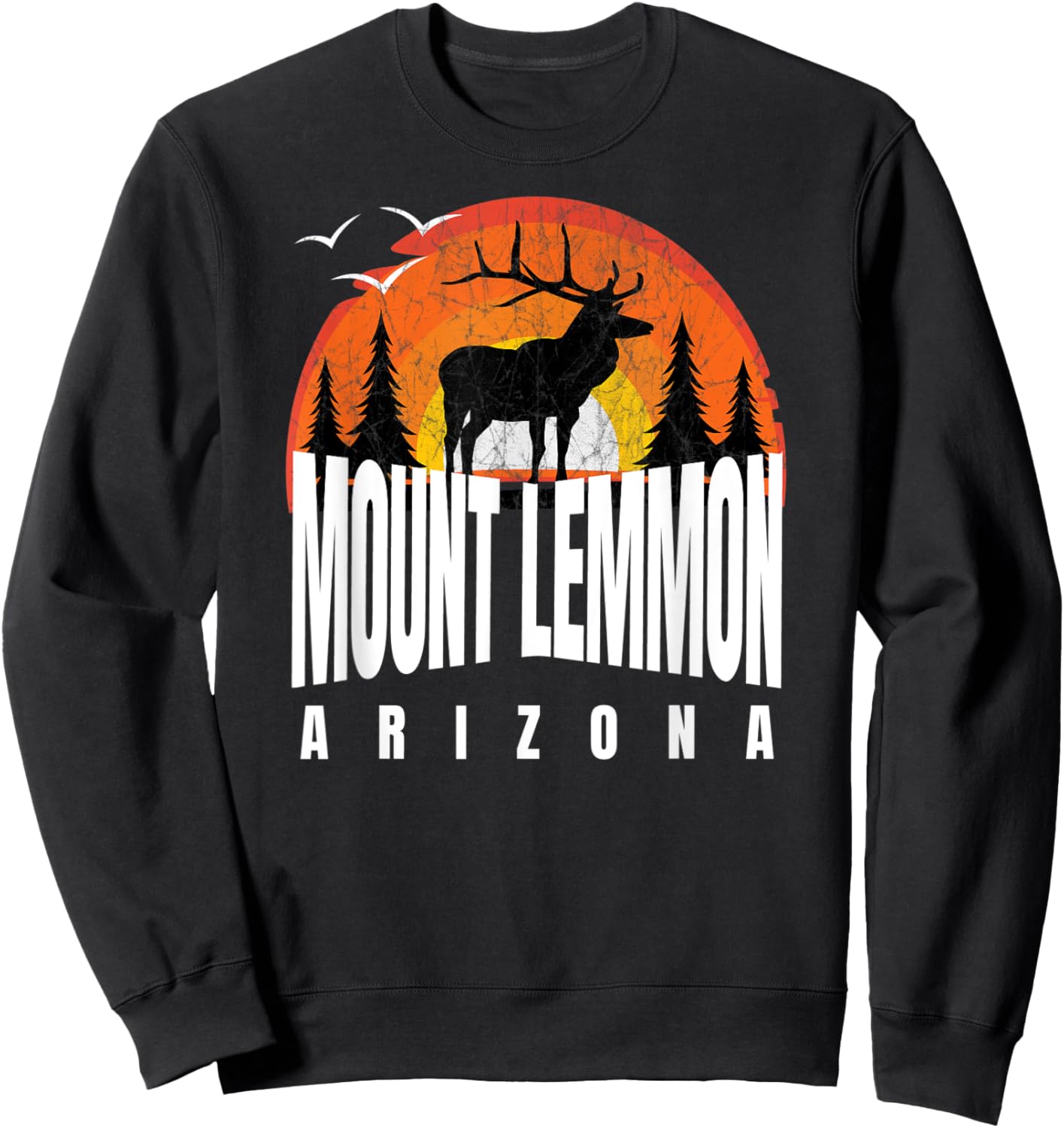 Mt Lemmon AZ Caribou Wildlife Sunrise Mt Lemmon AZ Caribou Sweatshirt - Sweatshirt | Black