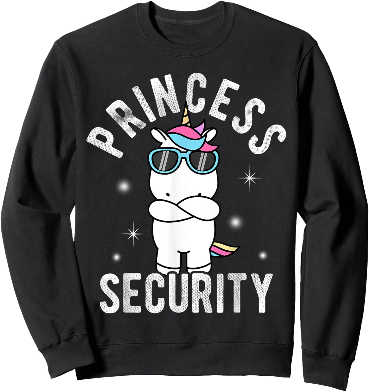 Princess SECURITY Princess Unicorn Sweatshirt - Sweatshirt | Black