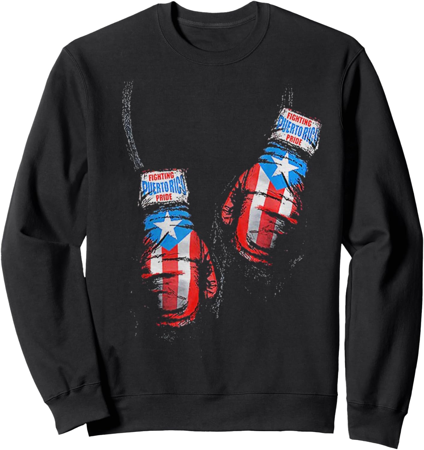American Flag Boxing USA Gloves Gym Boxer Fitness Coach Men Sweatshirt - Sweatshirt | Black