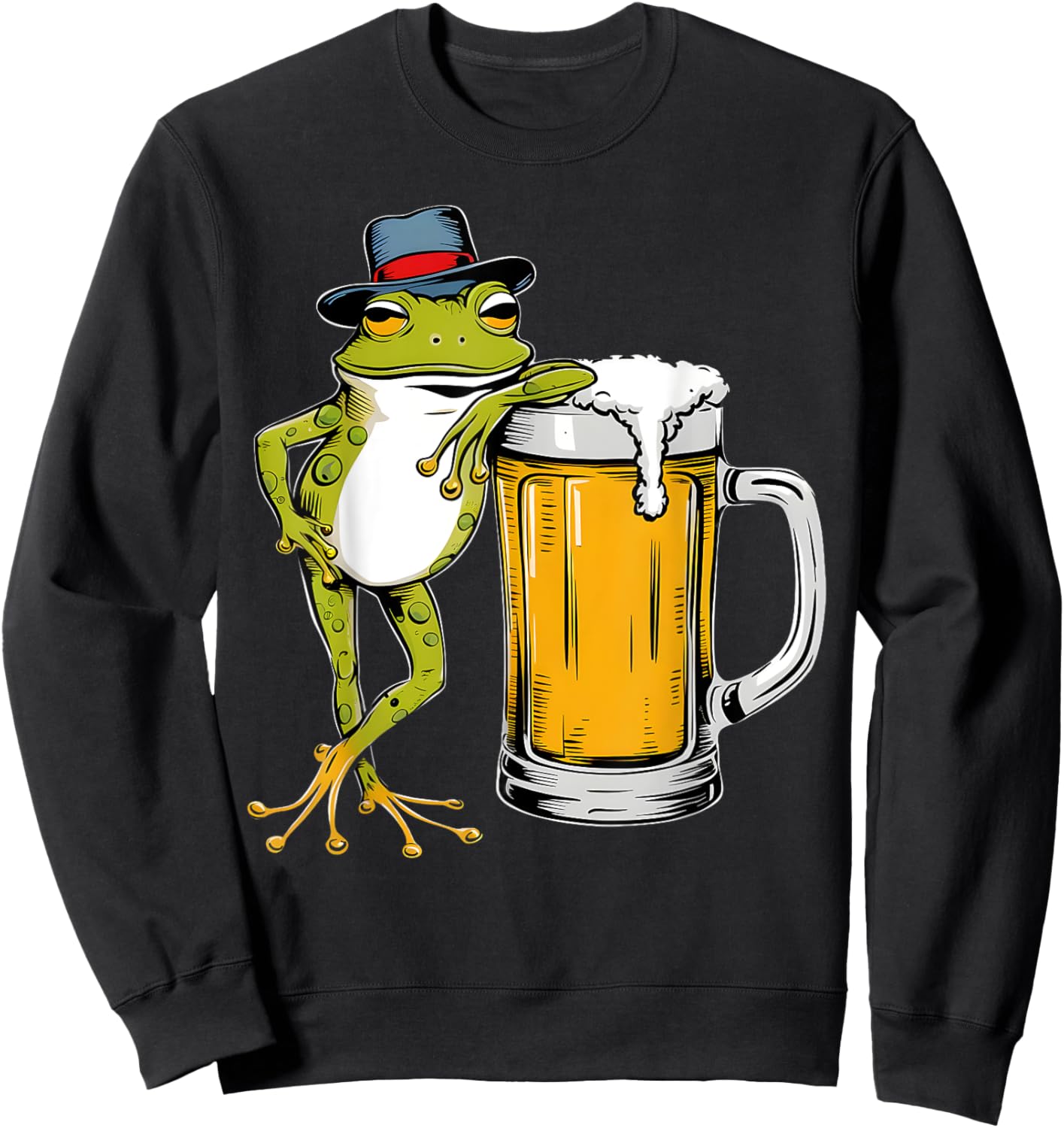German Frog Beer Bavarian Festival Funny Oktoberfest Sweatshirt - Sweatshirt | Black