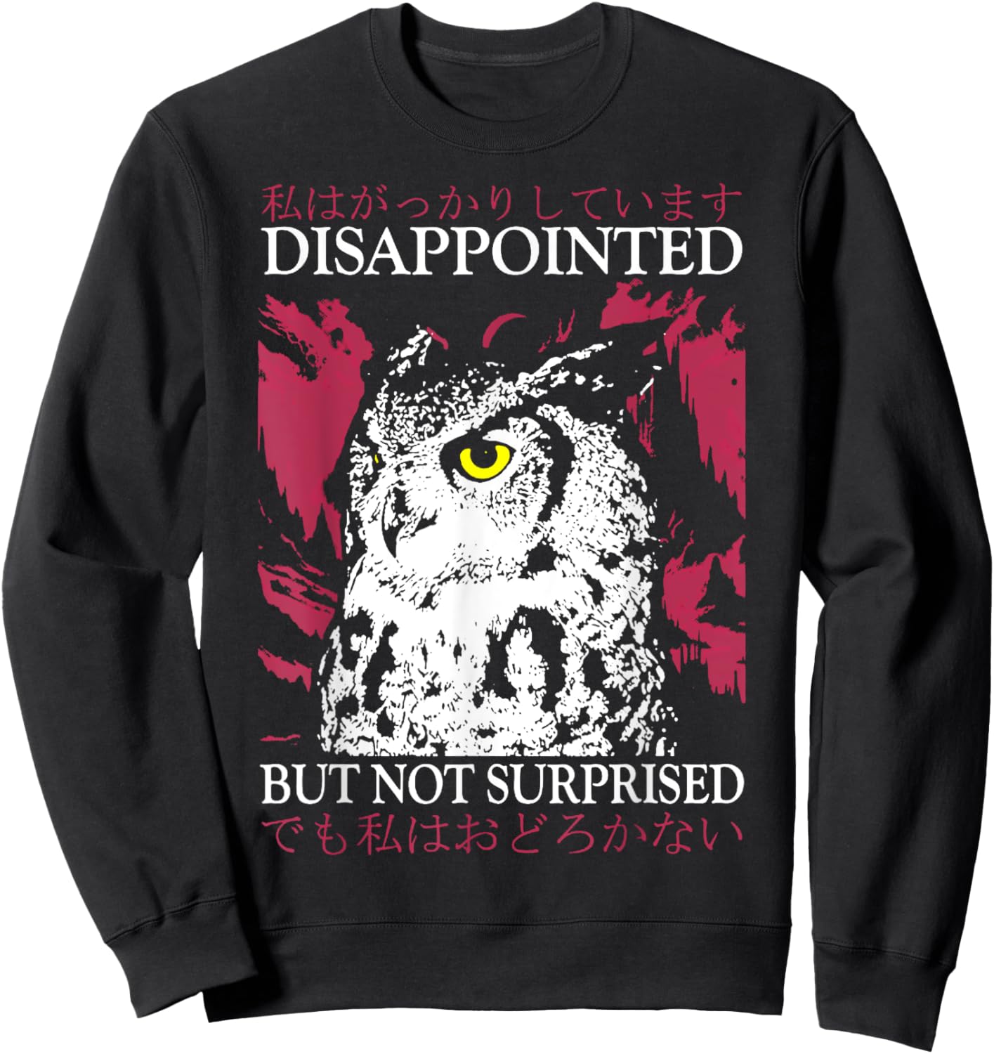 Disappointed Owl Disappointed Owl Sweatshirt - Sweatshirt | Black