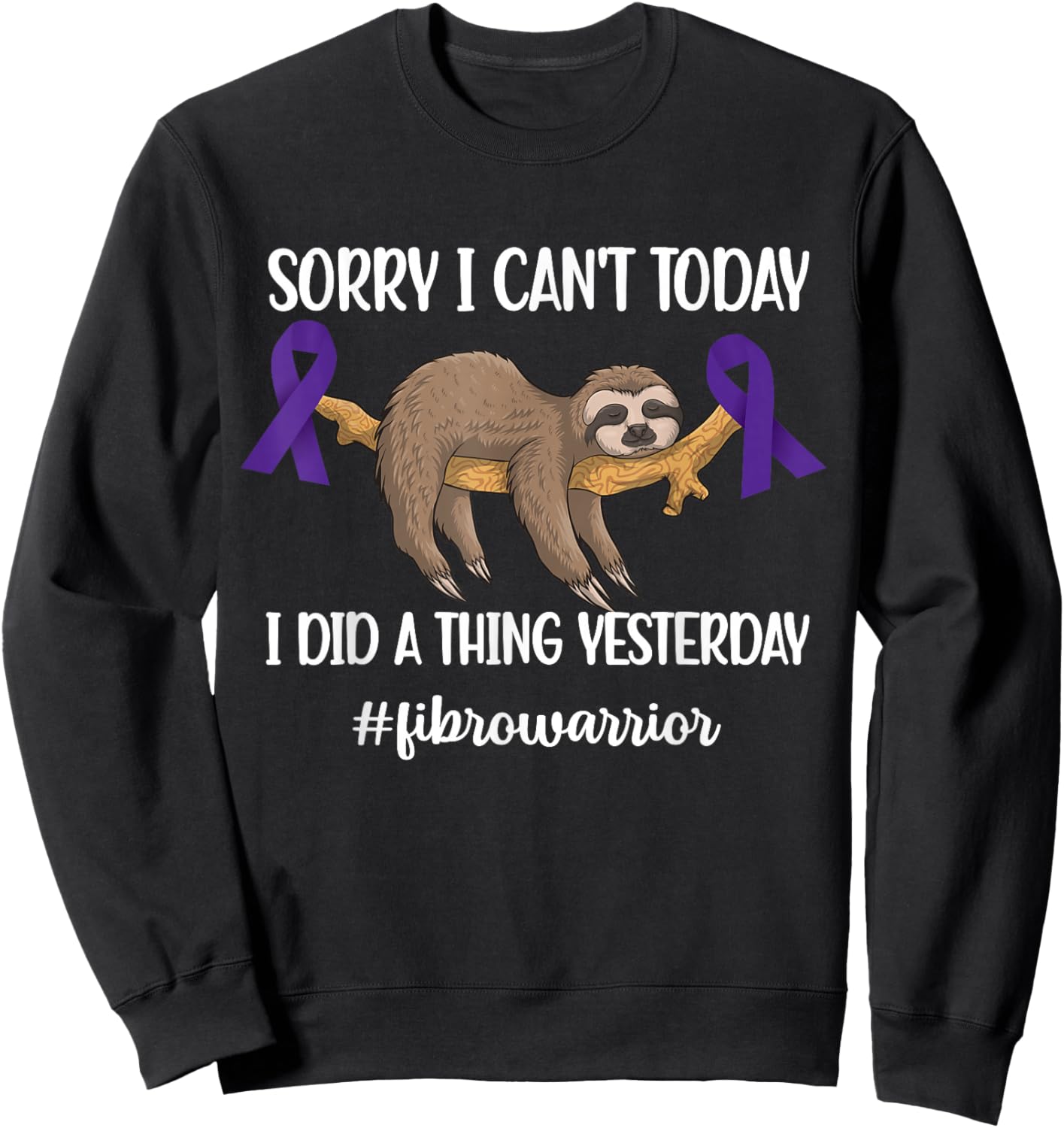 Fibromyalgia Awareness Month Fibromyalgia Warrior Sweatshirt - Sweatshirt | Black