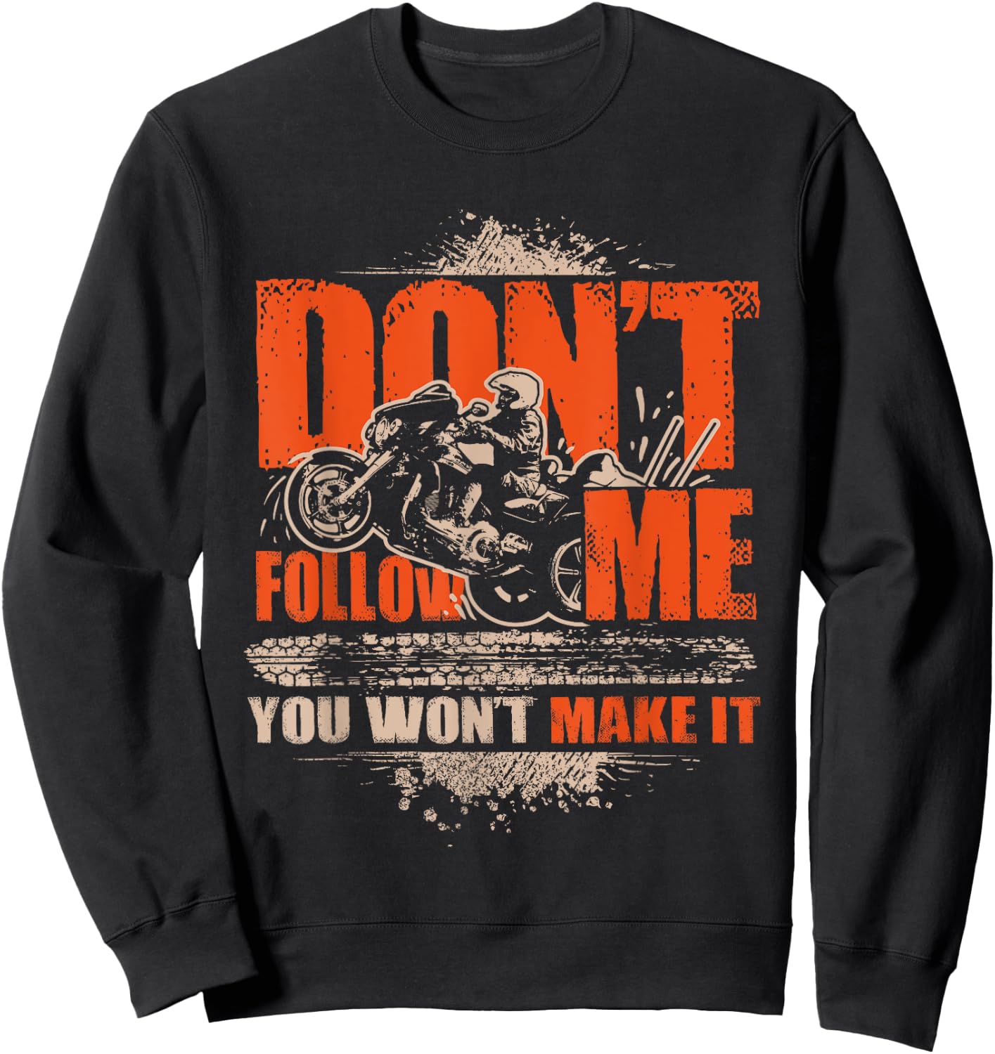 Folgen Mir Nicht Du Schaffst Es Nicht Wheelie Trike Motorcycle Sweatshirt - Sweatshirt | Black