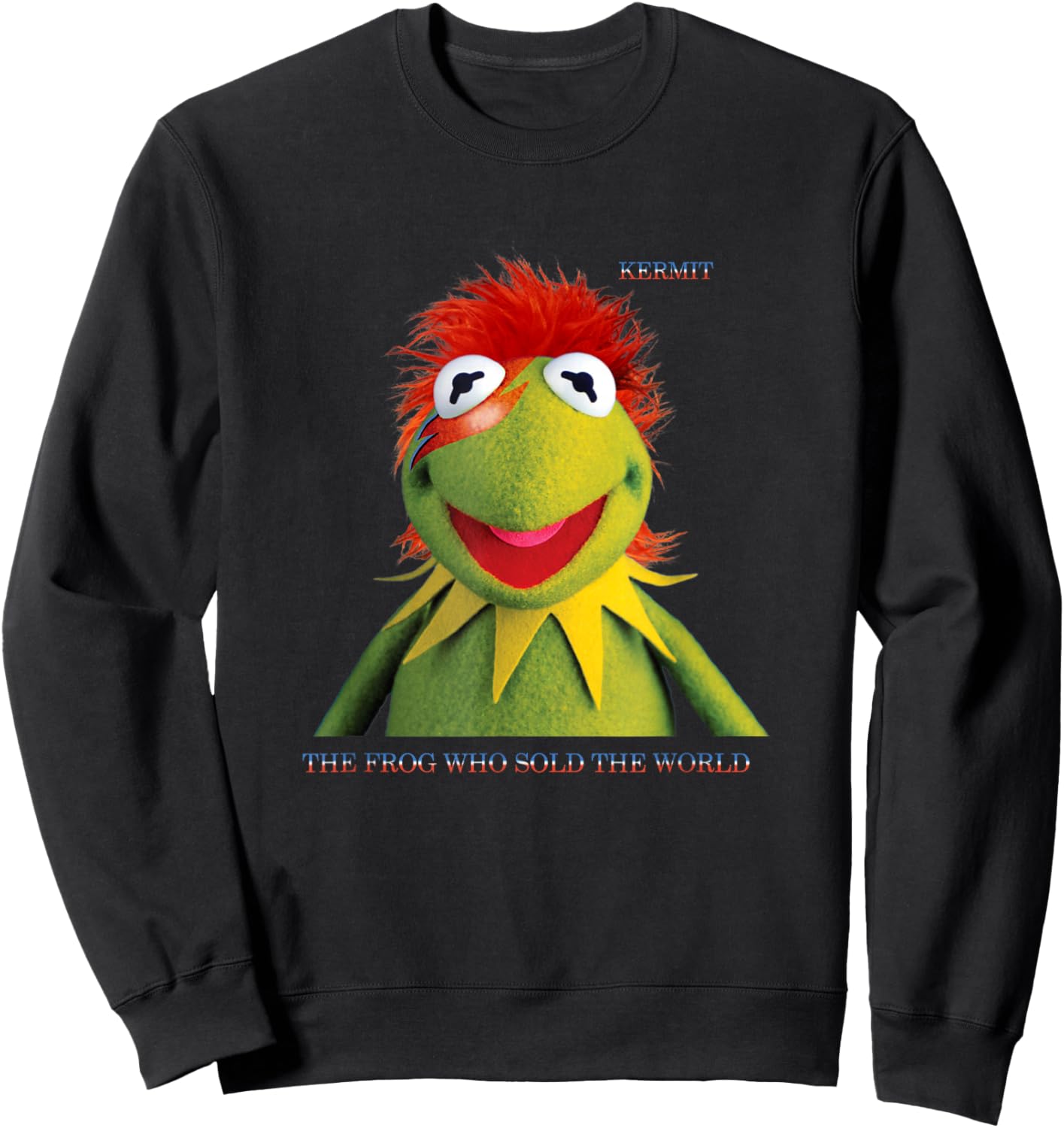 Disney The Muppets David Bowie Kermit Who Stole The World Sweatshirt - Sweatshirt | Black