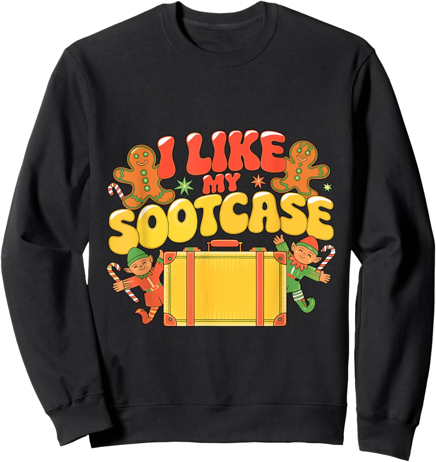 I Like My Suitcase Funny sootcase Holiday Travel Gift Sweatshirt - Sweatshirt | Black