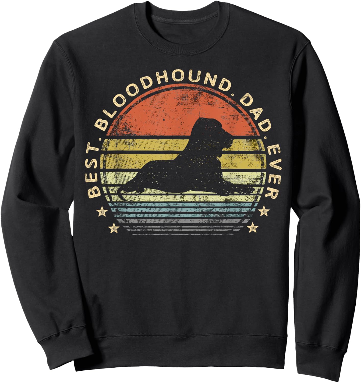 Best Bloodhound Dad Ever Dog Lover Gifts Pet Owner Daddy Men Kids Sweatshirt - Sweatshirt | Black