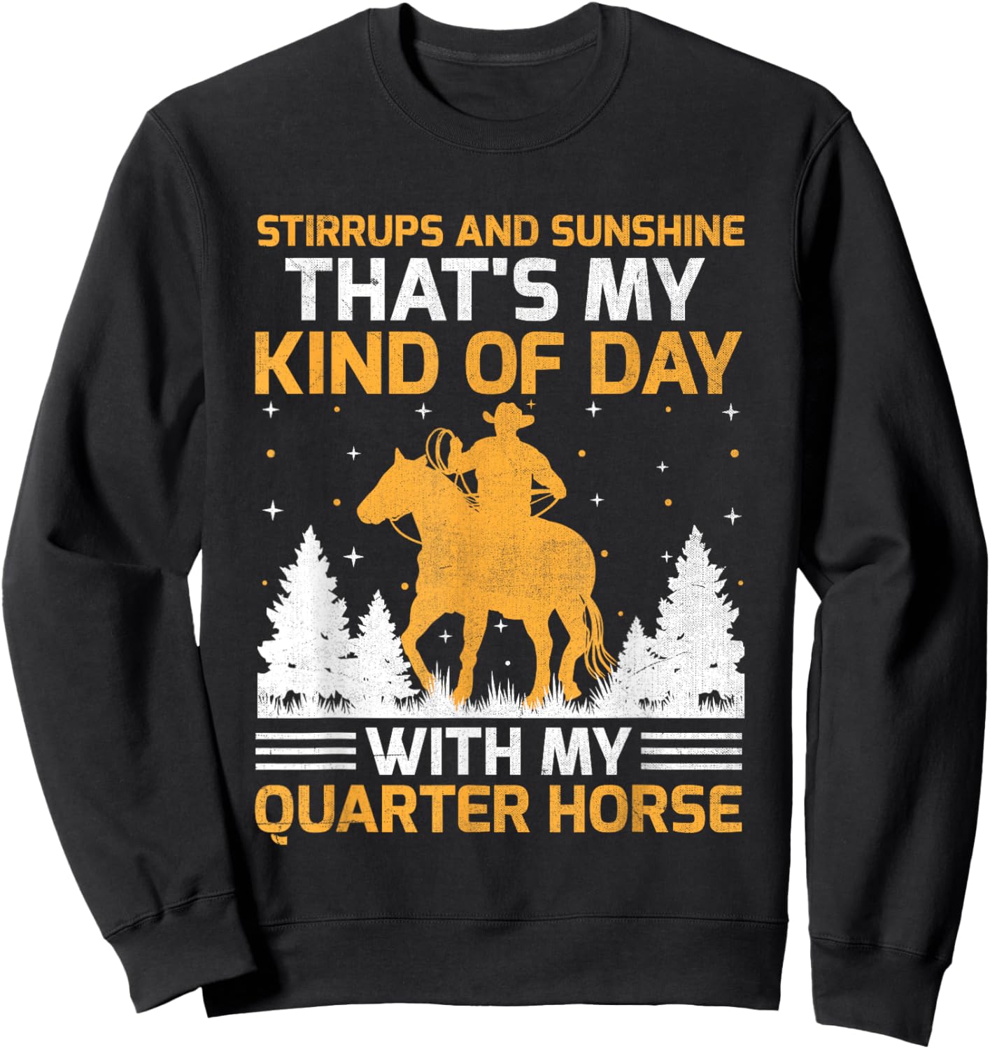 American Quarter Horse Owner Horse Riding Horses Racing Sweatshirt - Sweatshirt | Black