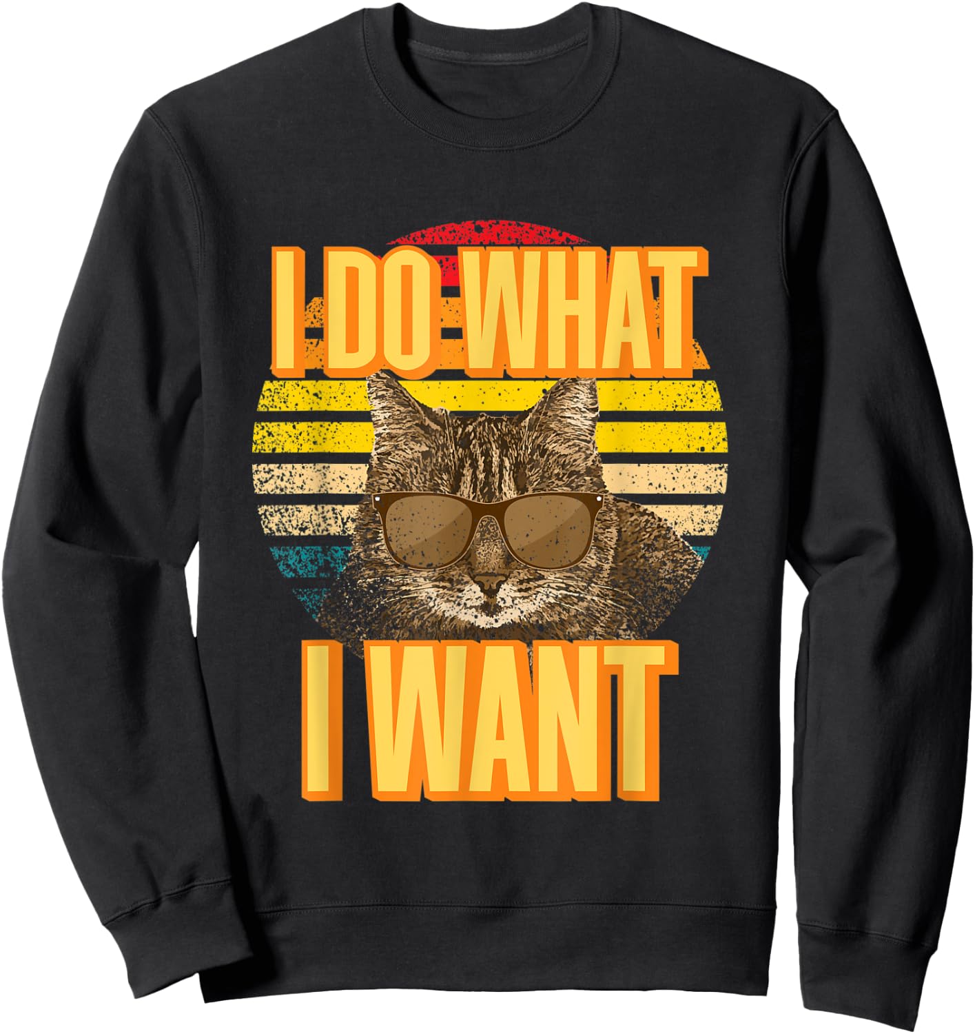I do what I want Cat Lover Women Kids Sweatshirt - Sweatshirt | Black