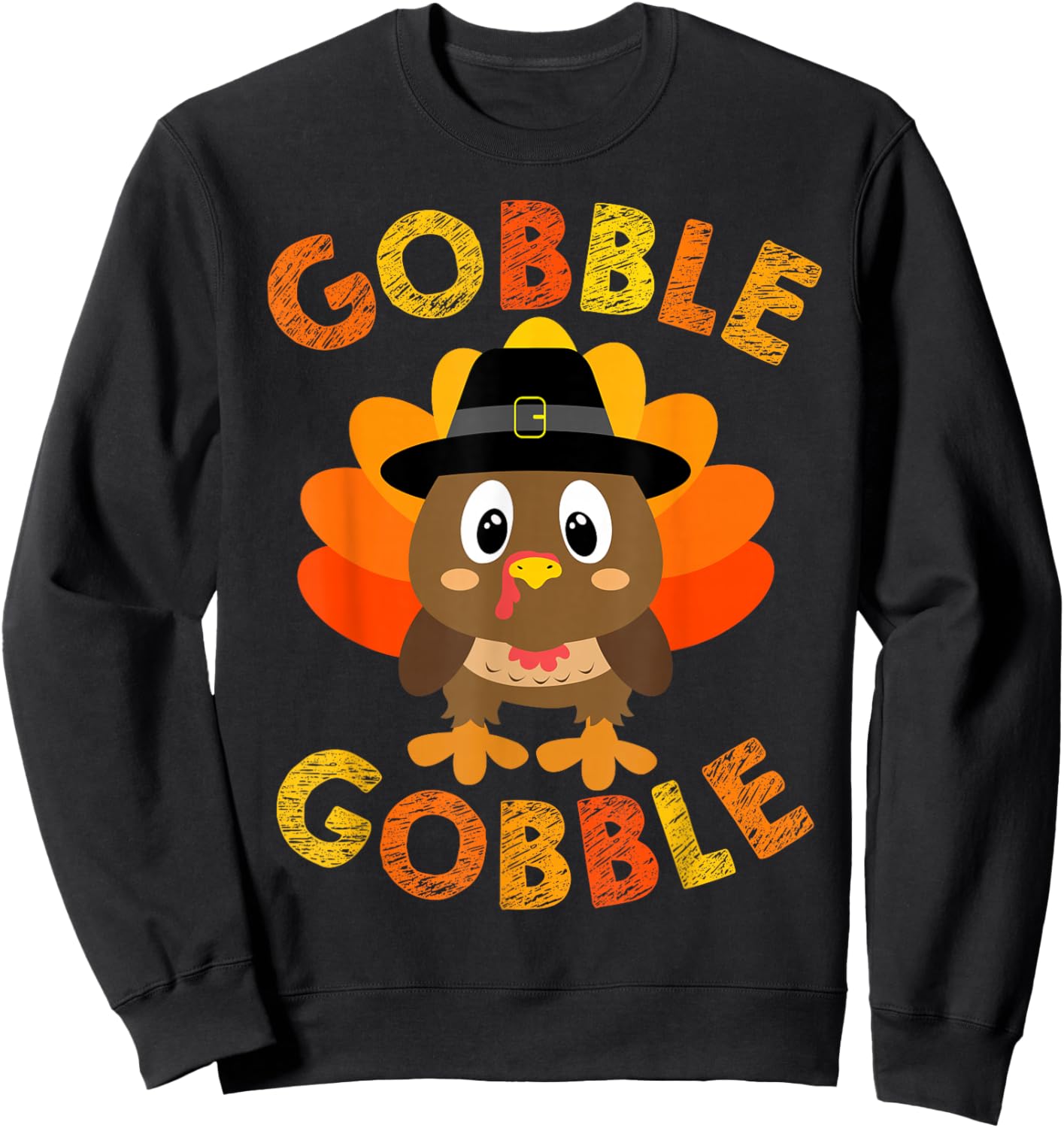 Gobble Gifts Thanksgiving Shirts Women Men Toddler Girl Boy Sweatshirt - Sweatshirt | Black