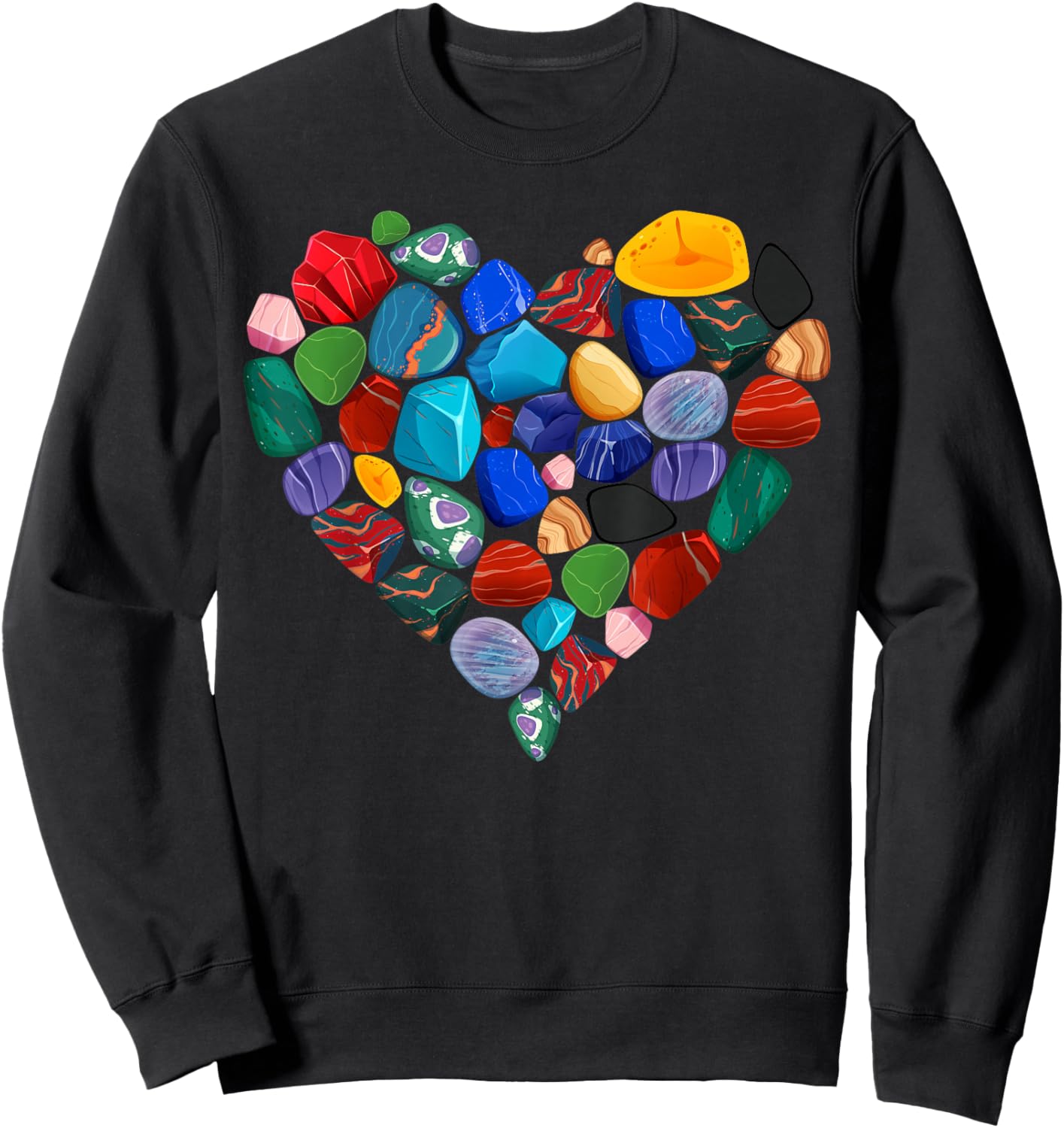 Minerals Gems and Crystals Rock Collecting Sweatshirt - Sweatshirt | Black