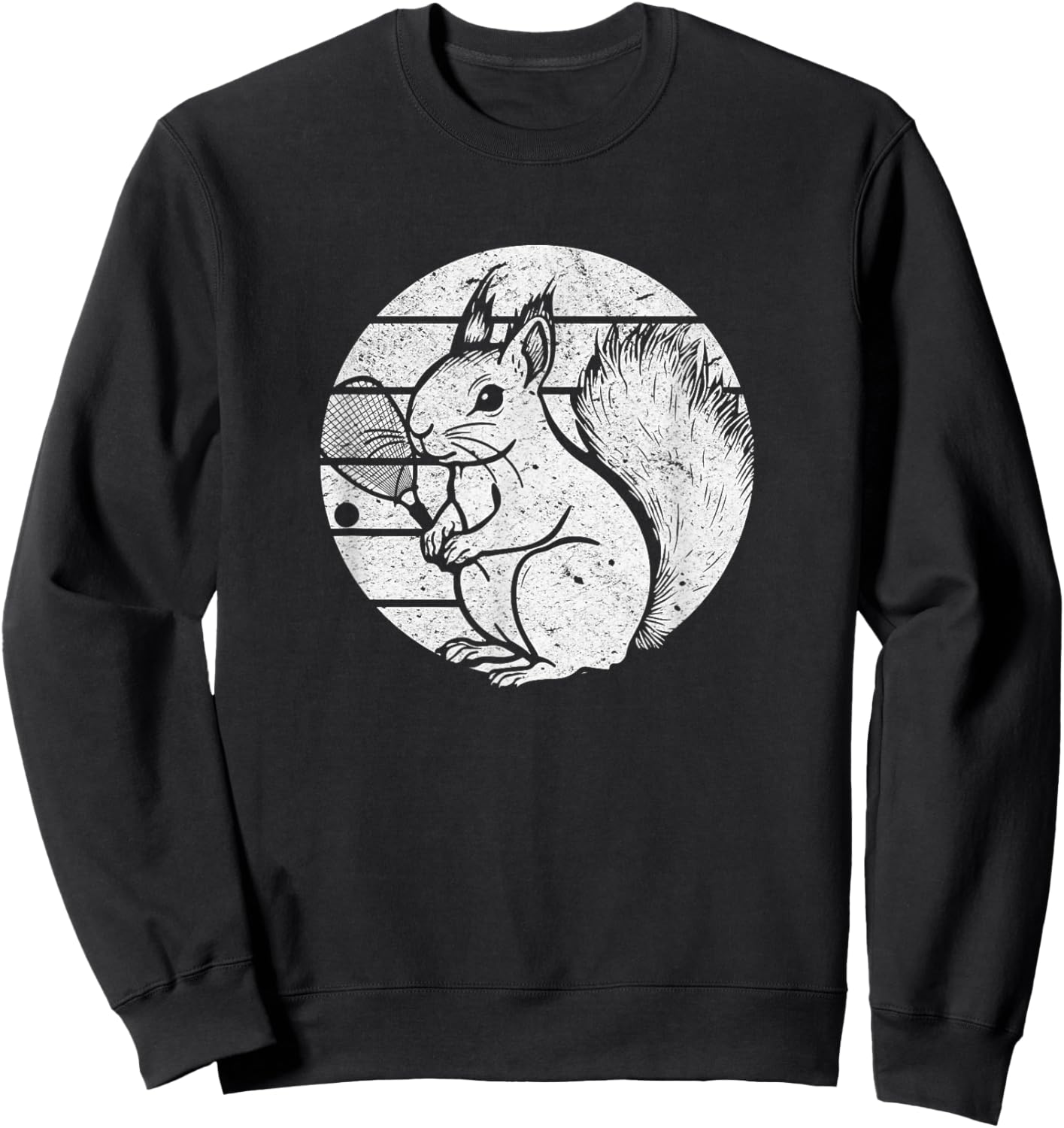 Racquetball Squirrel Funny Racquetball Squirrel Sweatshirt - Sweatshirt | Black