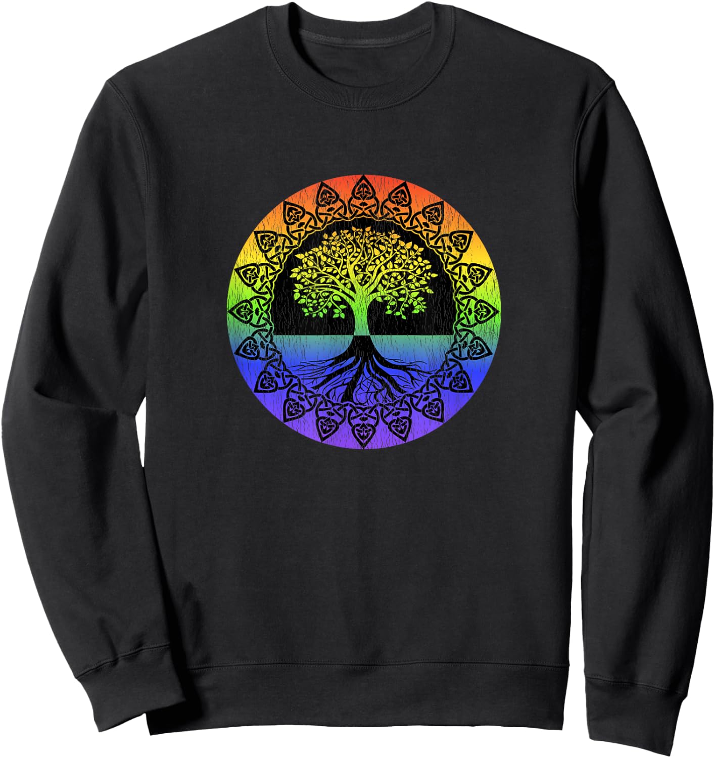 Tree of Life Rainbow-Colored Sweatshirt - Sweatshirt | Black