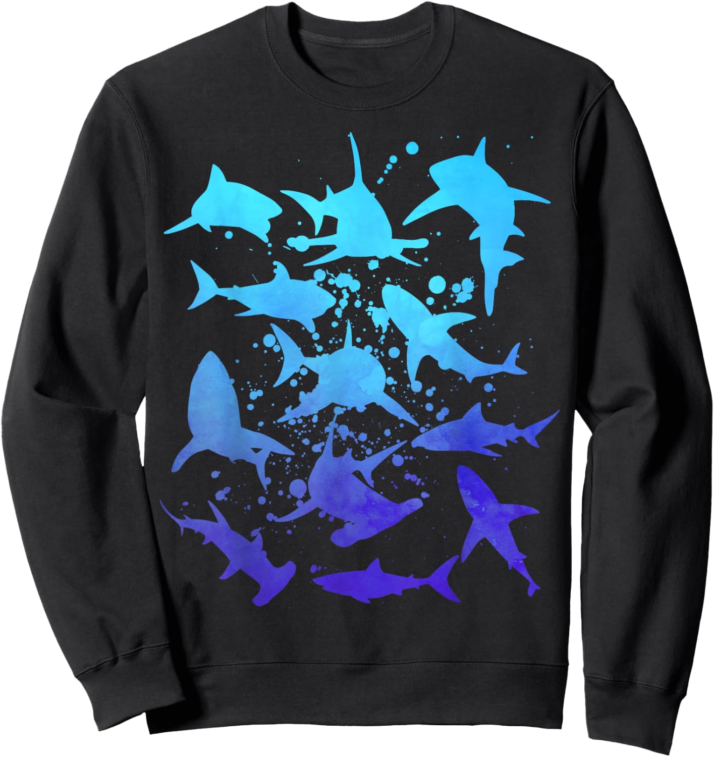 Great White Sharks Hammerhead Shark Diving Lover Graphic Sweatshirt - Sweatshirt | Black