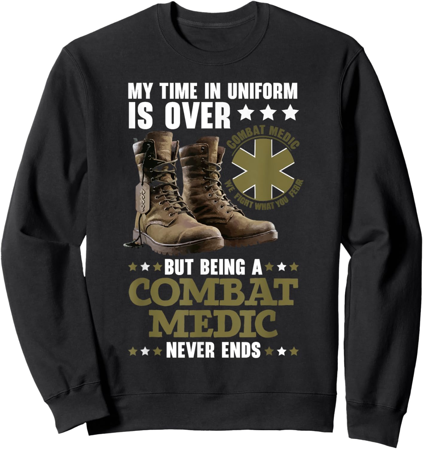 Combat Medic First Aid Field Medic Military Sweatshirt - Sweatshirt | Black