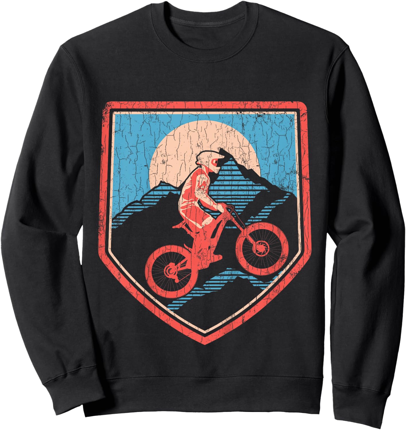 Kids Mountain Bike Cycling Gifts Youth Boys Sweatshirt - Sweatshirt | Black
