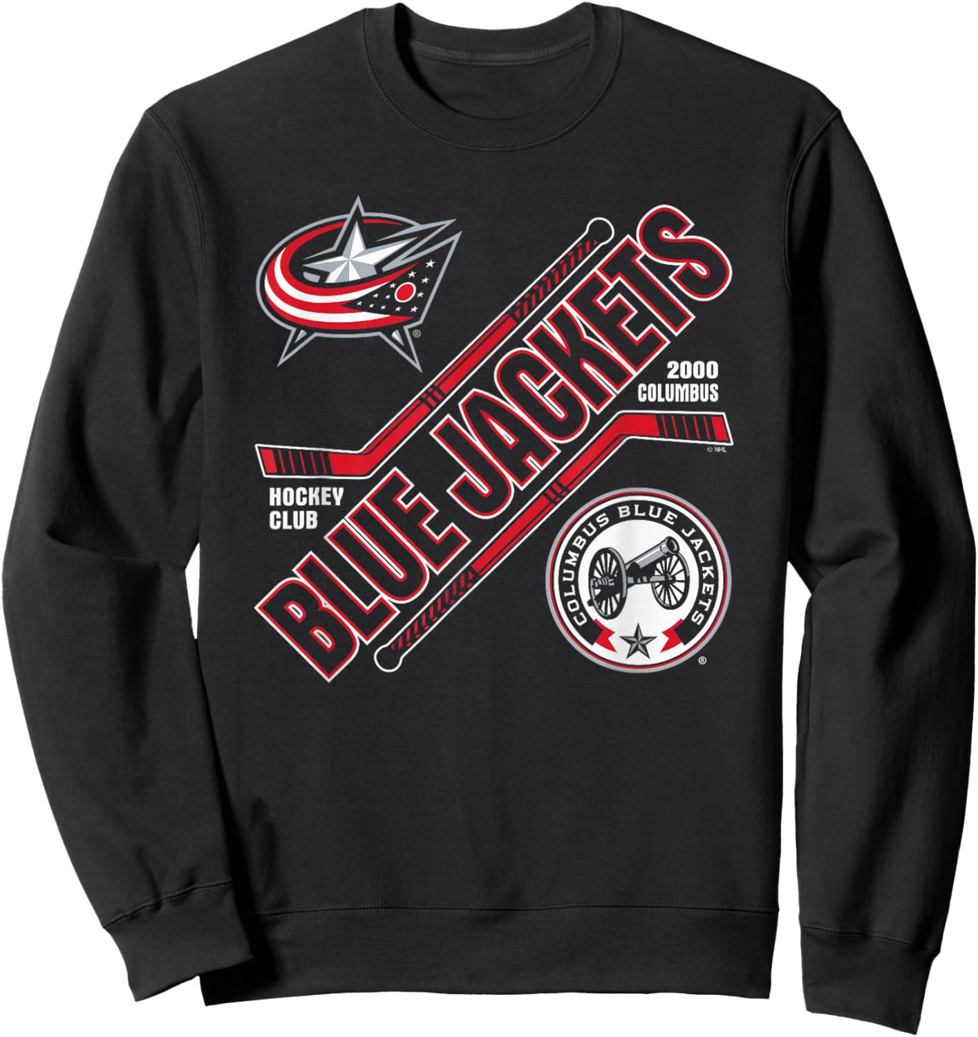 Columbus Blue Jackets Force Navy Officially Licensed Sweatshirt - Sweatshirt | Black