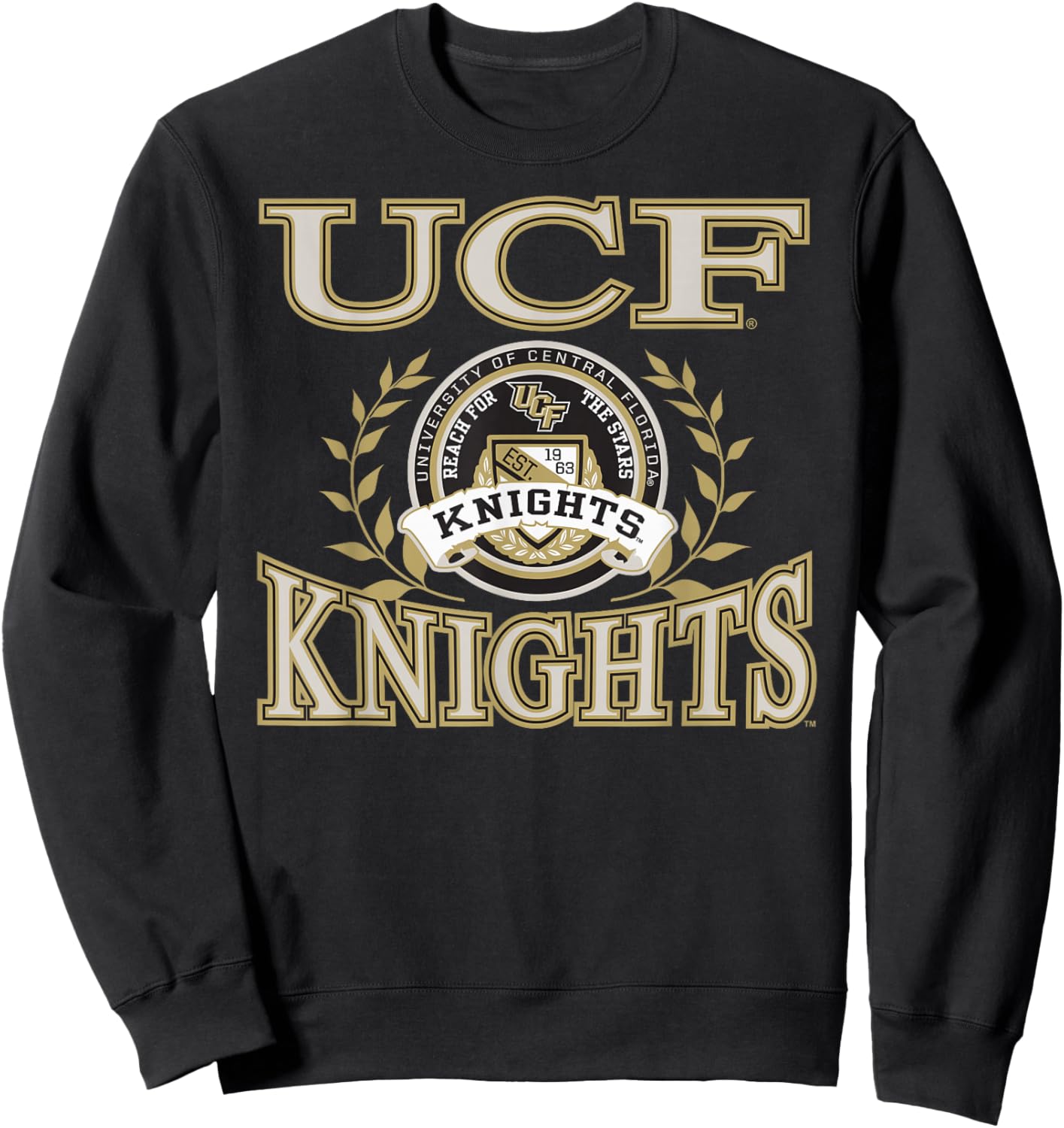 Central Florida Golden Knights Laurels Dark Heather Sweatshirt - Sweatshirt | Black