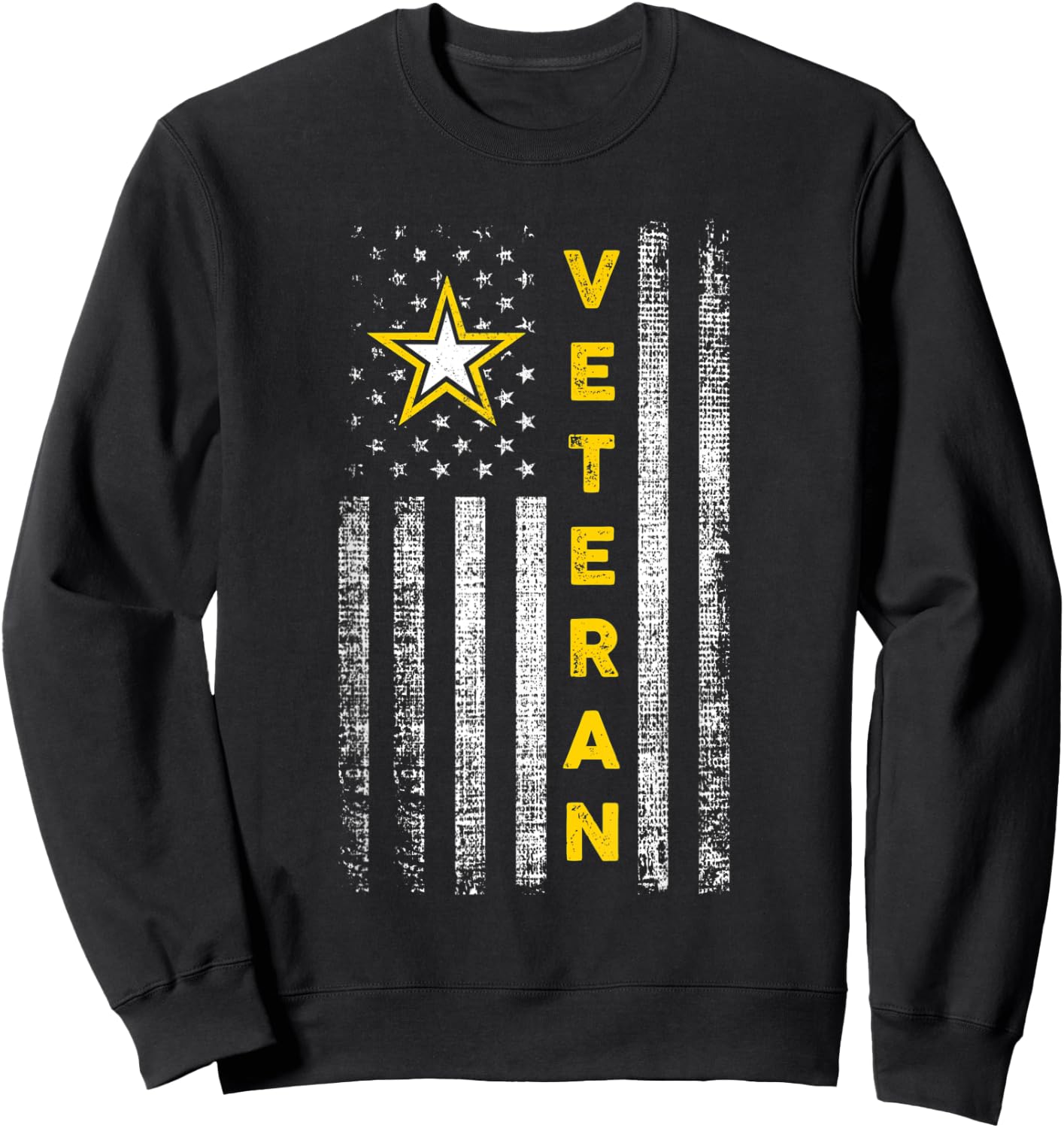 Army Veteran RTees Black -Adults Classic Fit Modern Short Sleeve Small Sweatshirt - Sweatshirt | Black