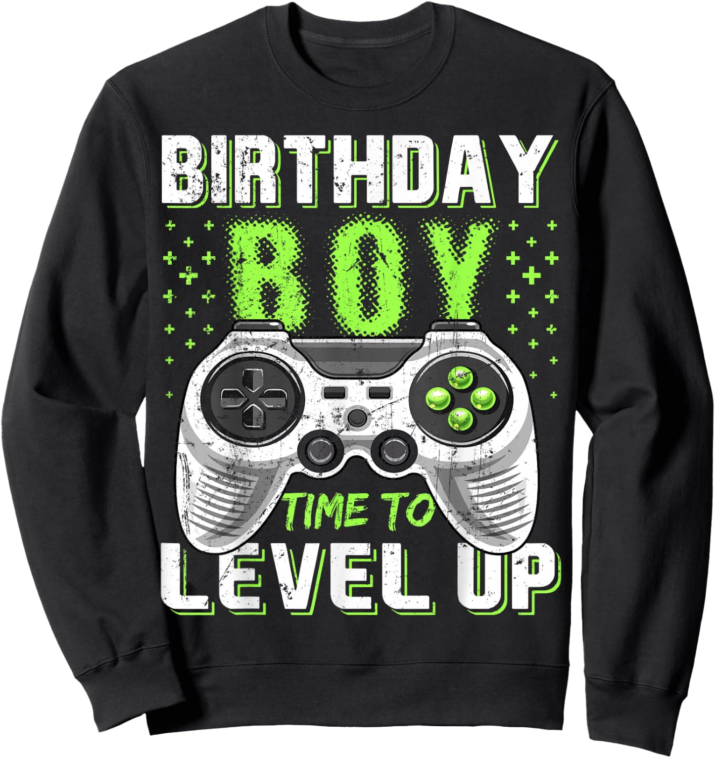 Level Up Birthday Boy Video Game - Classic Fit, Black, Kids Party Gift Sweatshirt - Sweatshirt | Black