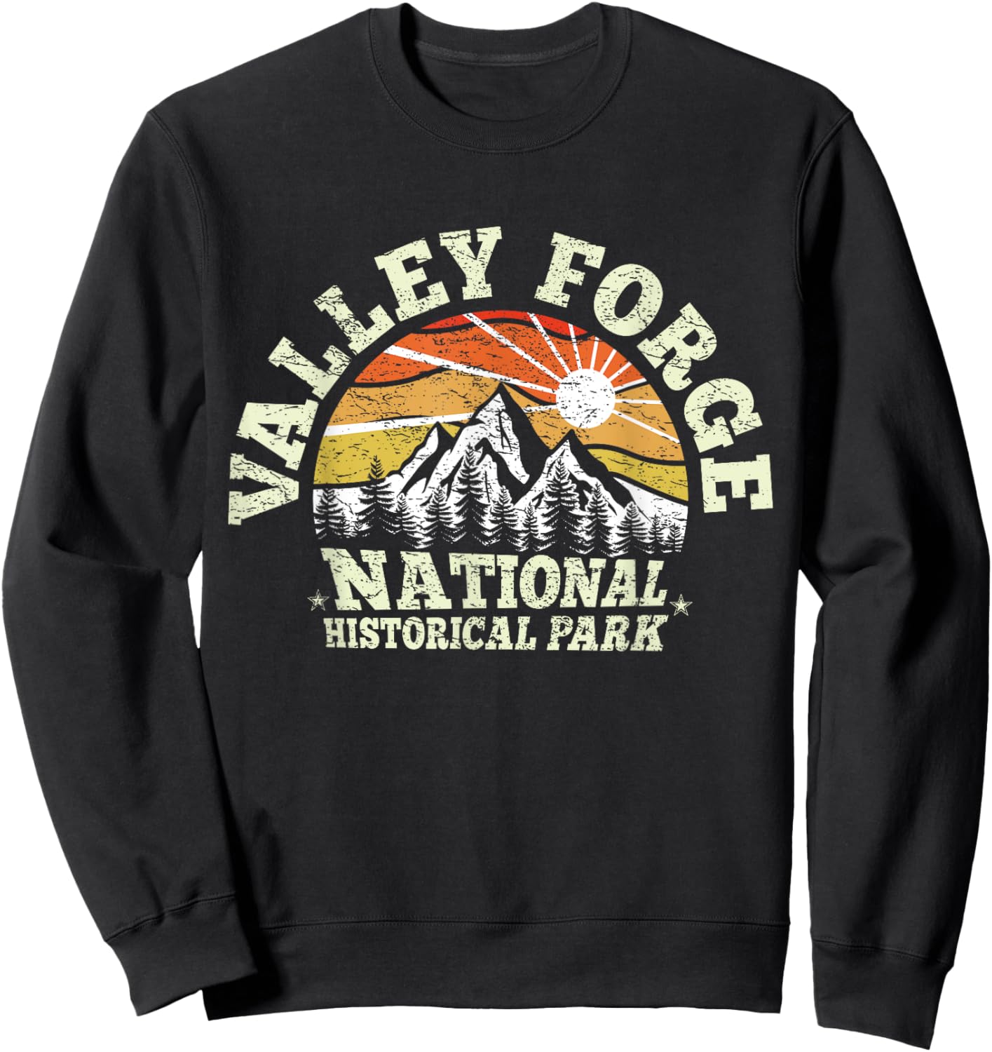 USA Pennsylvania 1893 Valley Forge National Historical Park Sweatshirt - Sweatshirt | Black