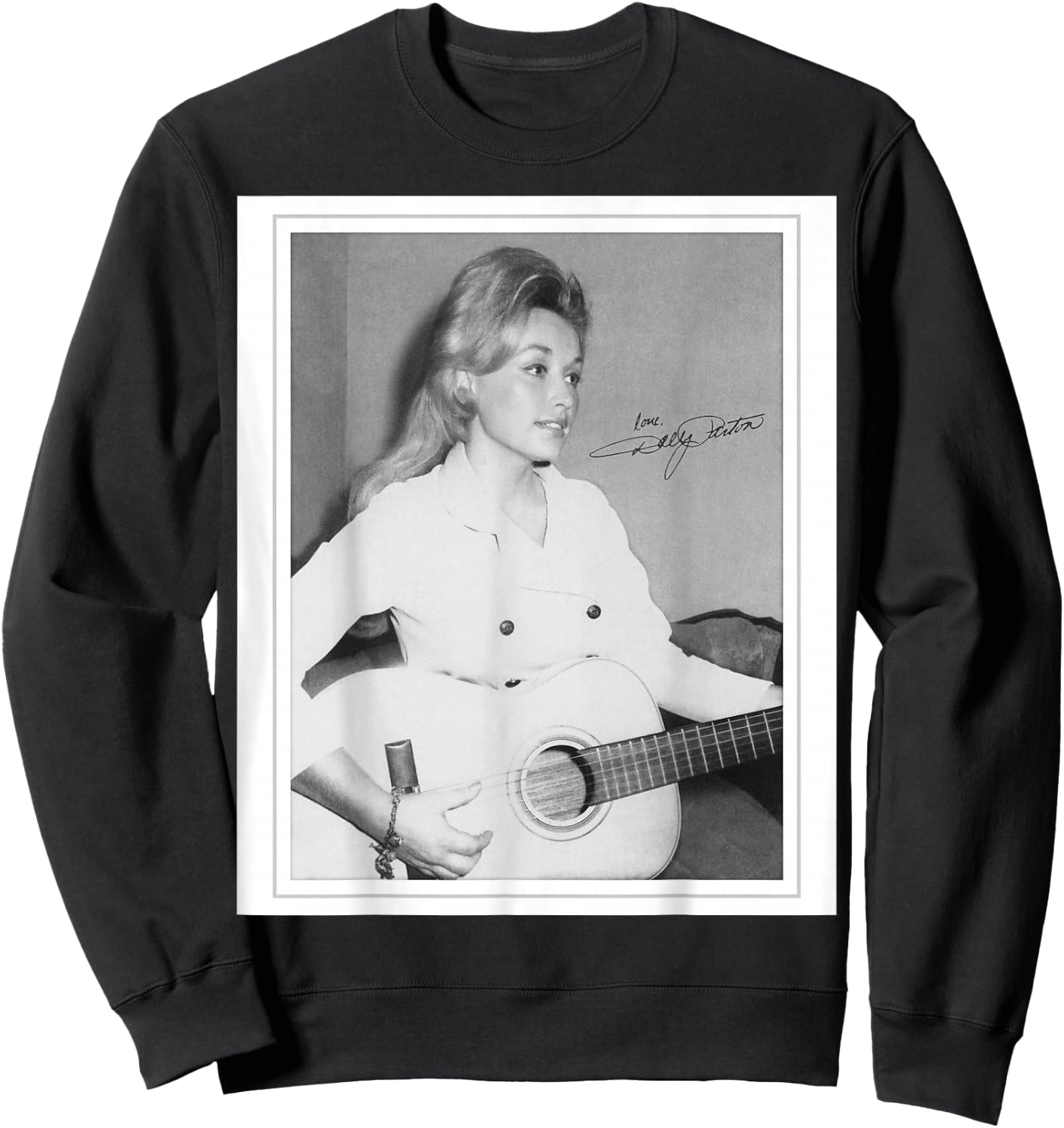 Dolly Parton Vintage Polaroid Small Sweatshirt - Sweatshirt | Black
