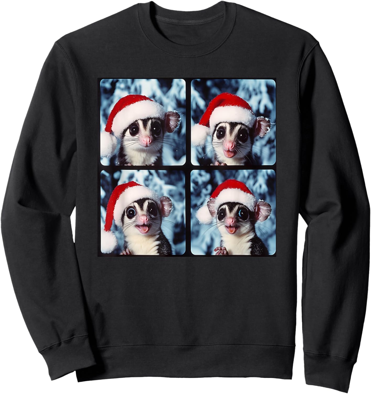 Sugar Glider Christmas Animal Photography Sugar Glider Sweatshirt - Sweatshirt | Black