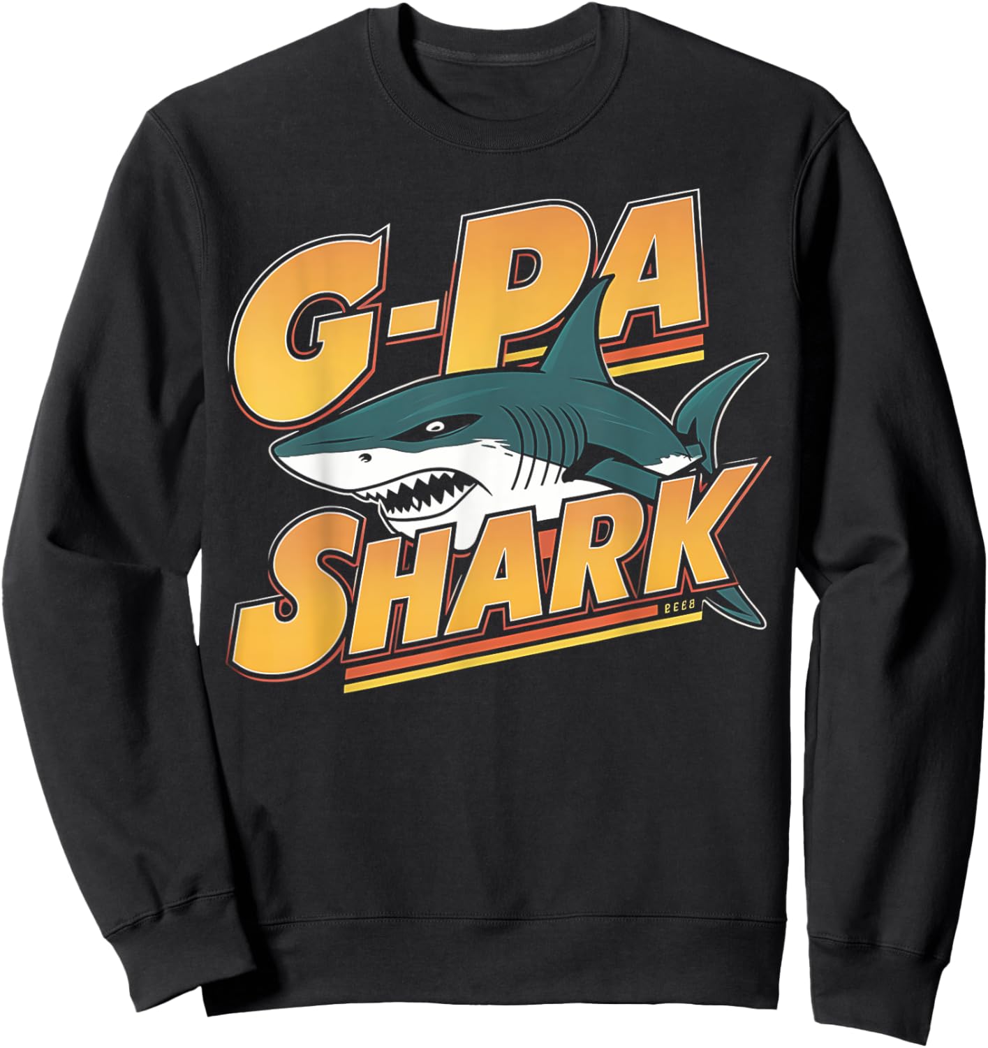 GPa Shark Grandpa Gifts Funny Graphic Sweatshirt - Sweatshirt | Black