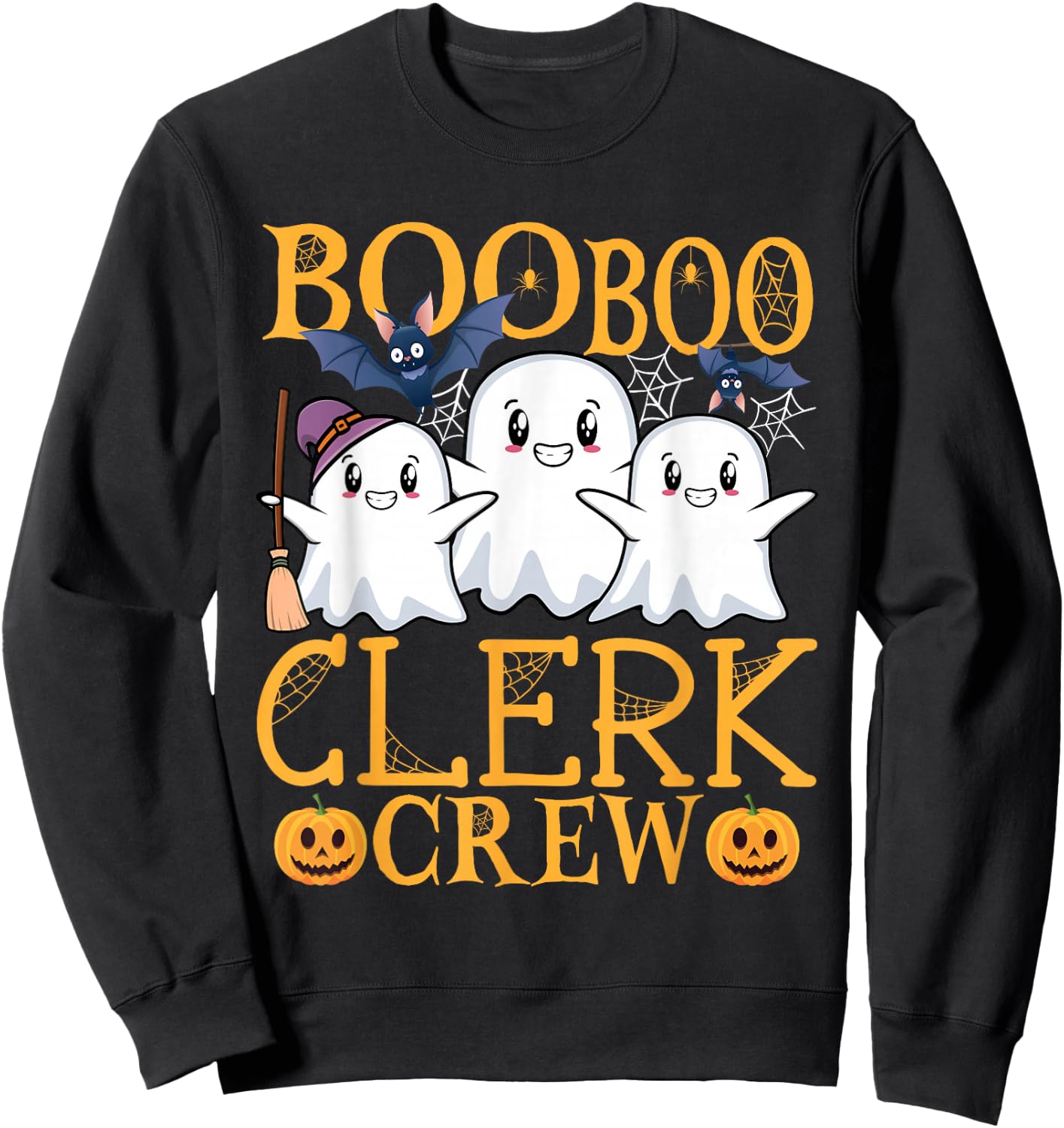 Clerk Halloween Job Design Halloween Crew Clerk Sweatshirt - Sweatshirt | Black
