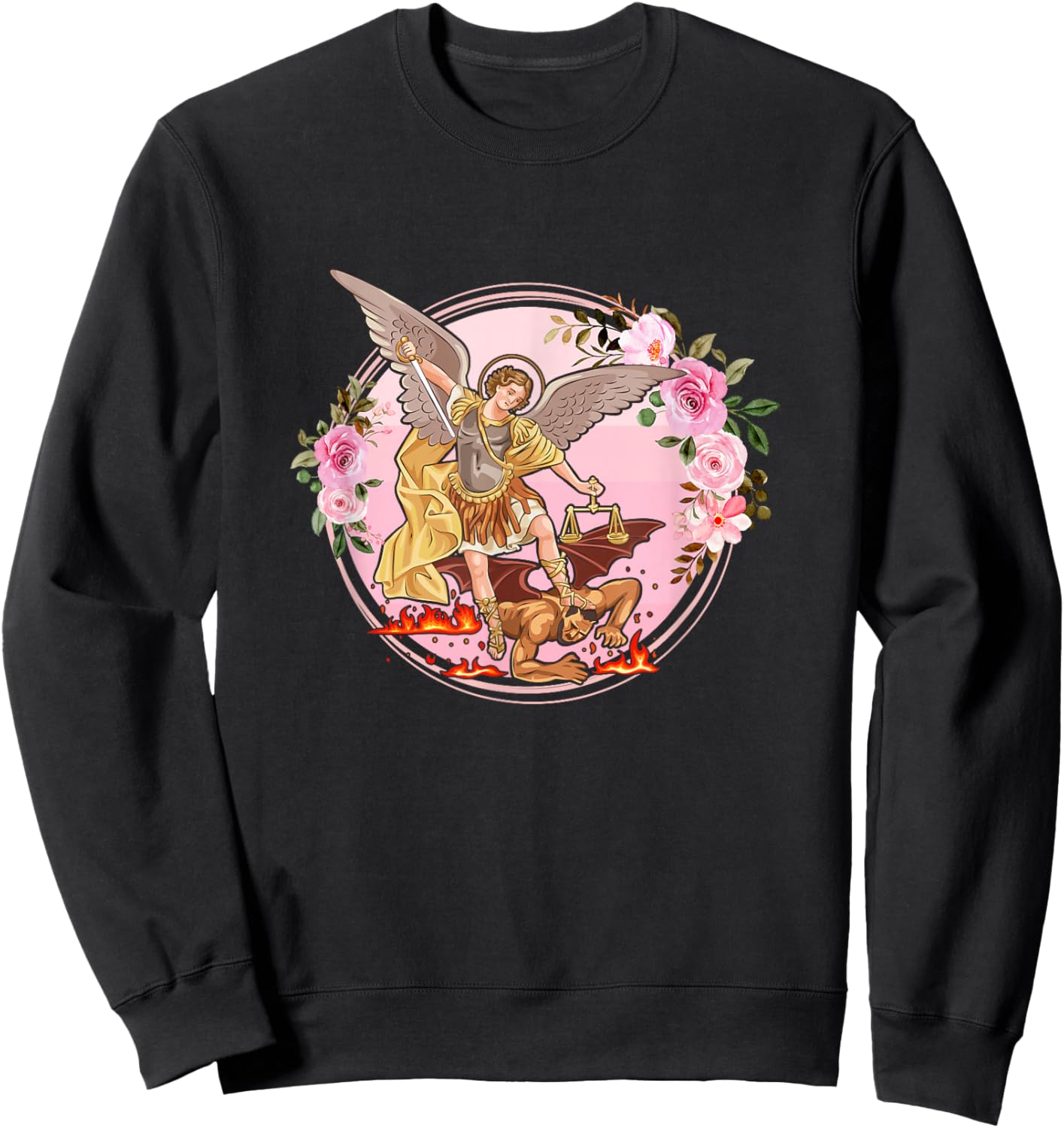 Saint Michael The Archangel Sweatshirt - Sweatshirt | Black
