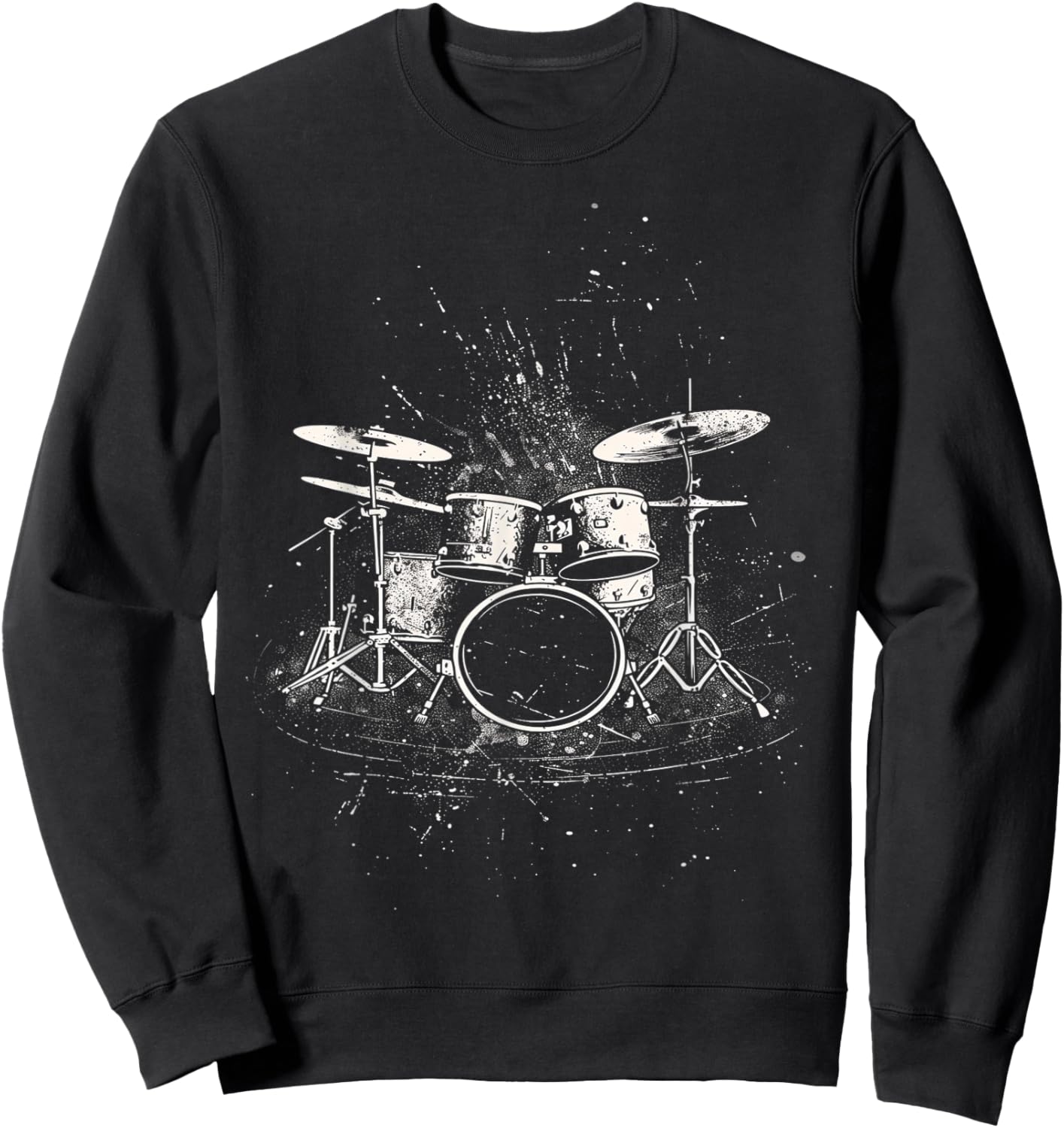 Vintage Drum Kit Sweatshirt - Sweatshirt | Black