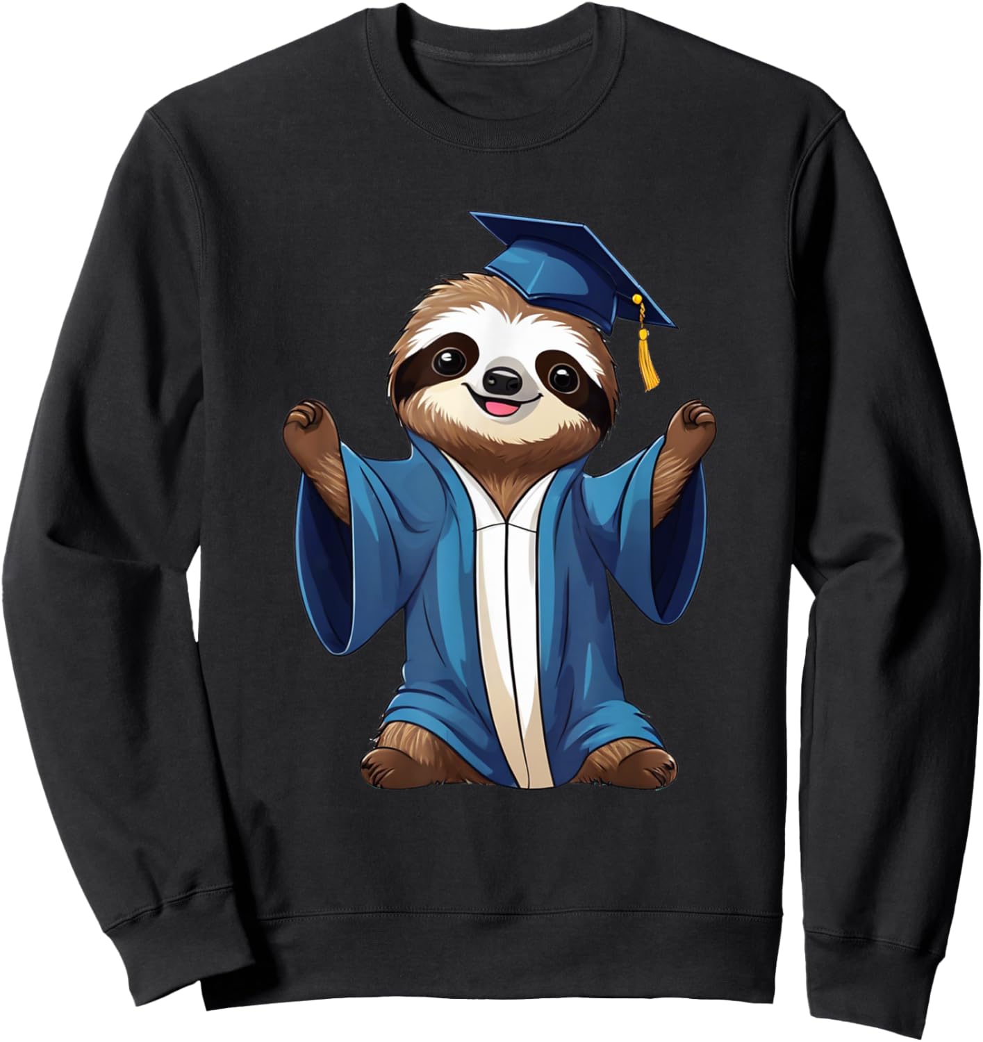 Sloth Graduation Class Of 2024 Graduation Day Party Sweatshirt - Sweatshirt | Black