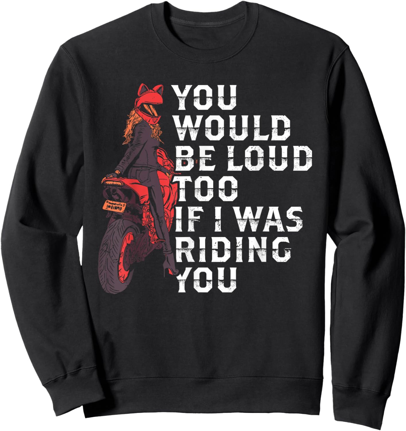 Funny Biker Women's Shirt Sweatshirt - Sweatshirt | Black