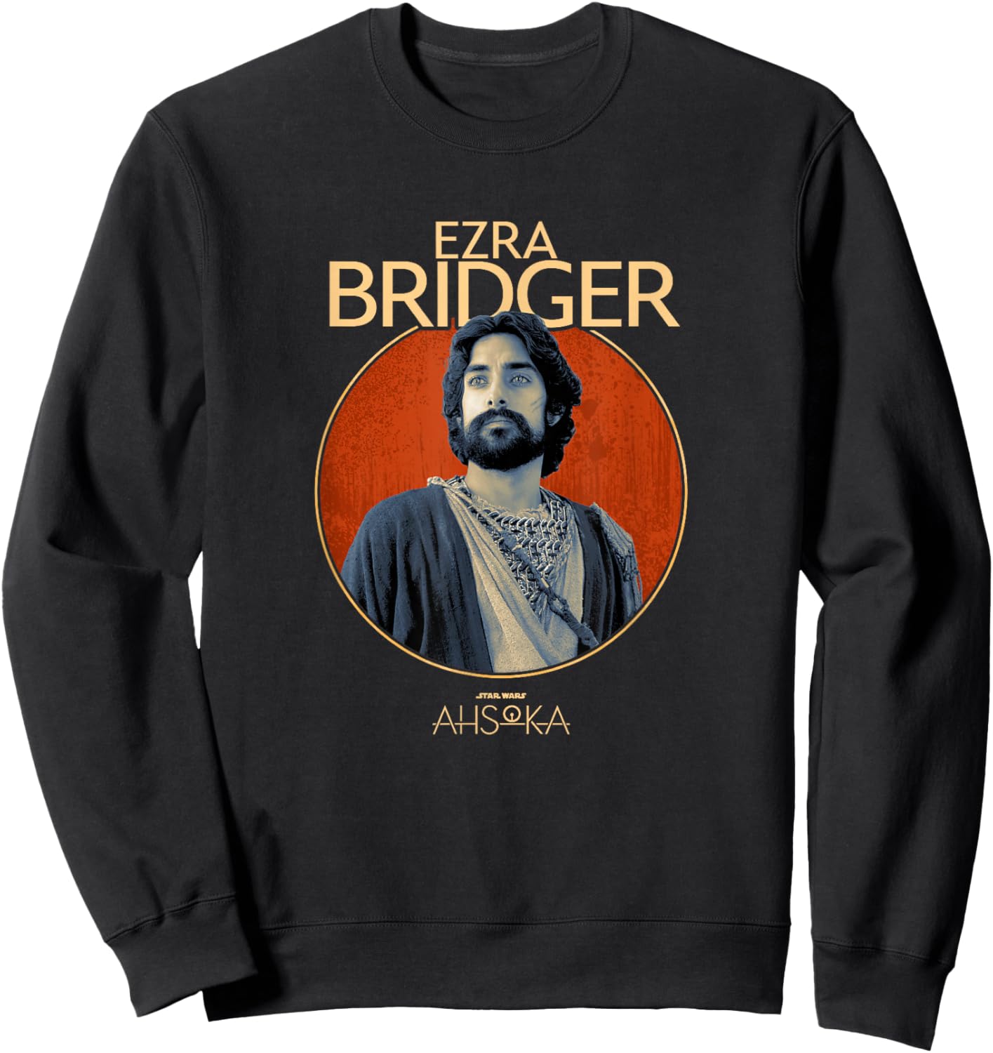 Star Wars: Ahsoka Ezra Bridger Epic Big Round Chest Portrait Sweatshirt - Sweatshirt | Black