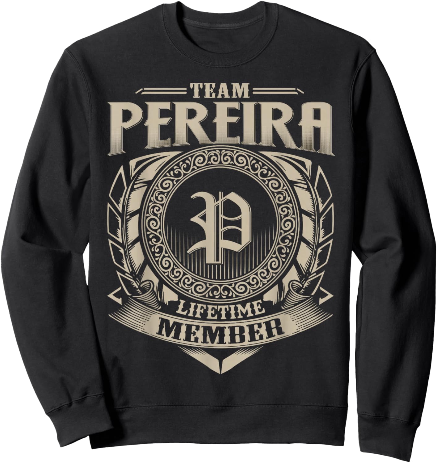 Team PEREIRA Lifetime Member Surname PEREIRA Family Vintage Sweatshirt - Sweatshirt | Black