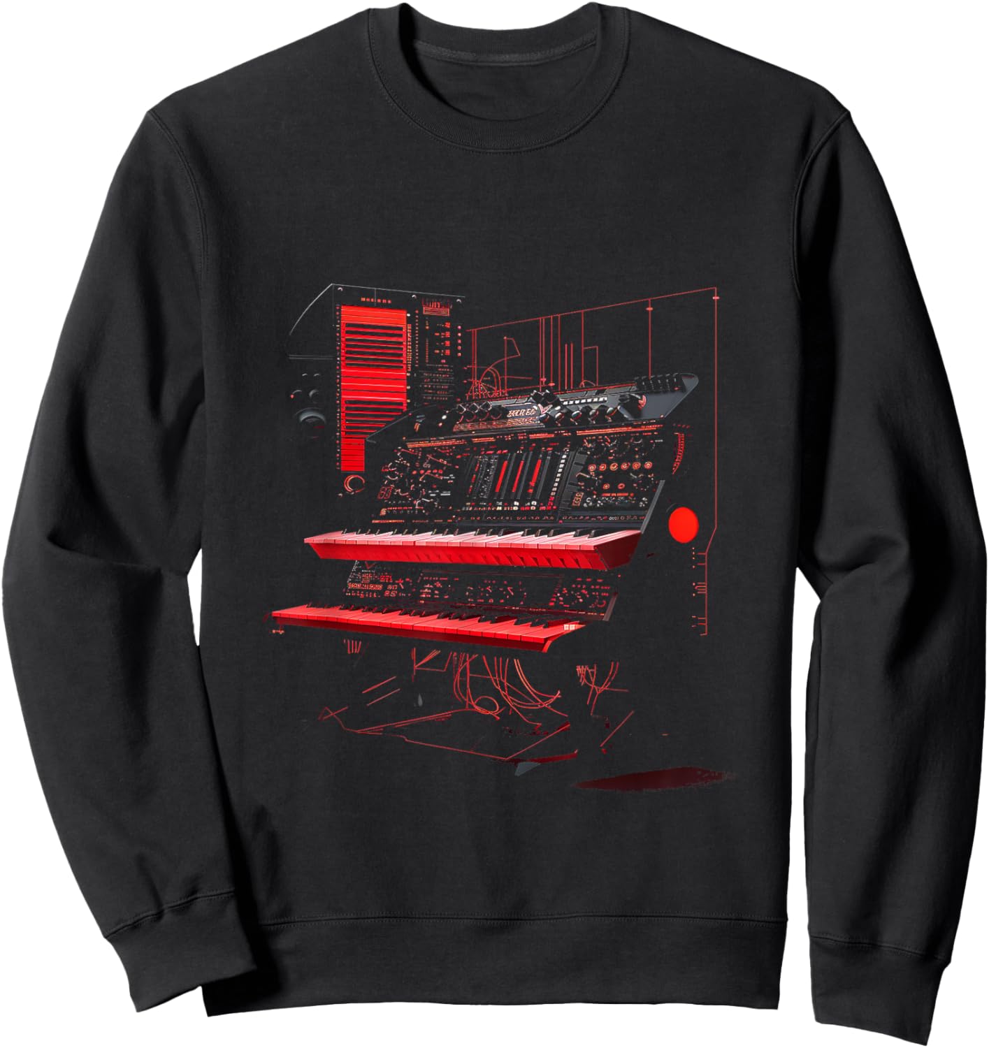 Synthesizer Vector Sweatshirt - Sweatshirt | Black