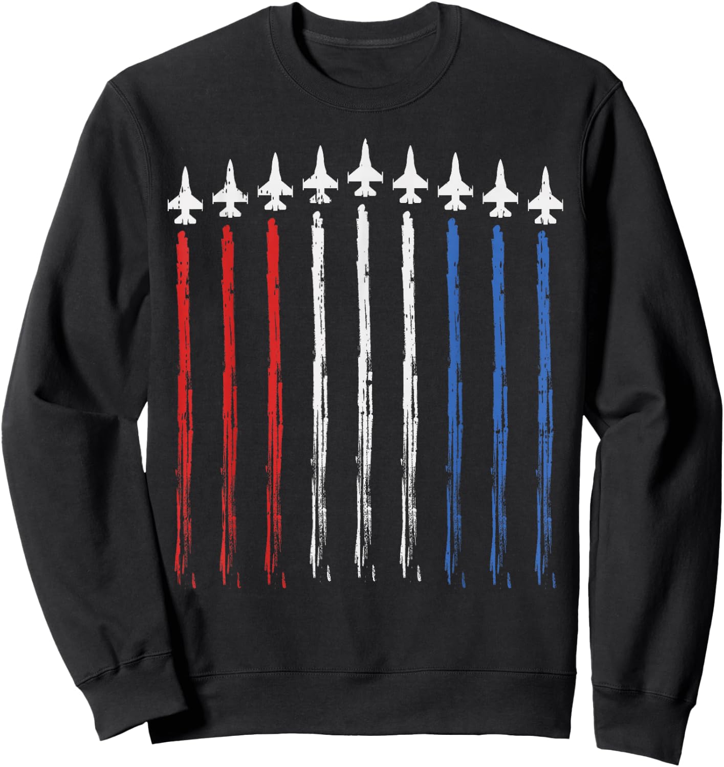 Jets US American Flag Independence 4th Of July Patriot Gift Sweatshirt - Sweatshirt | Black