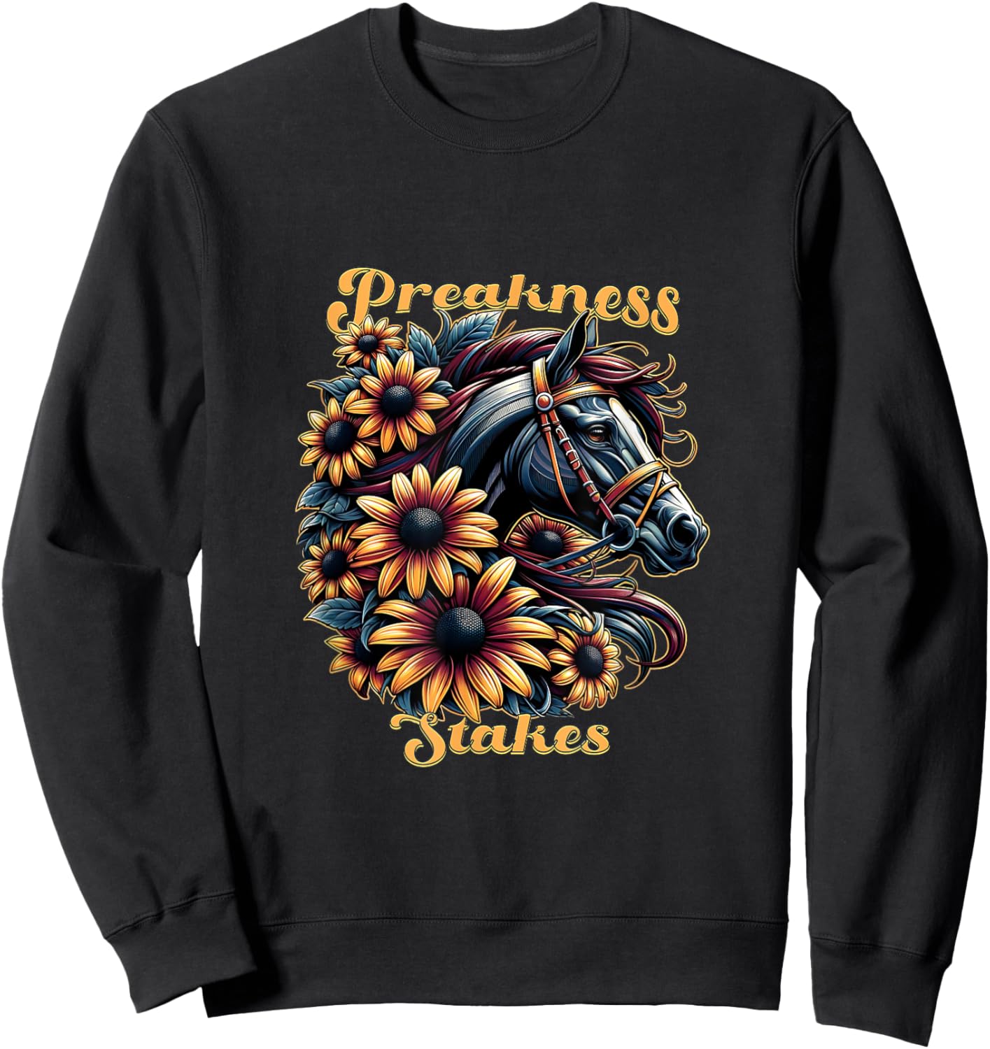 Preakness Stakes Horse Racing Outfit Women's Design Sweatshirt - Sweatshirt | Black